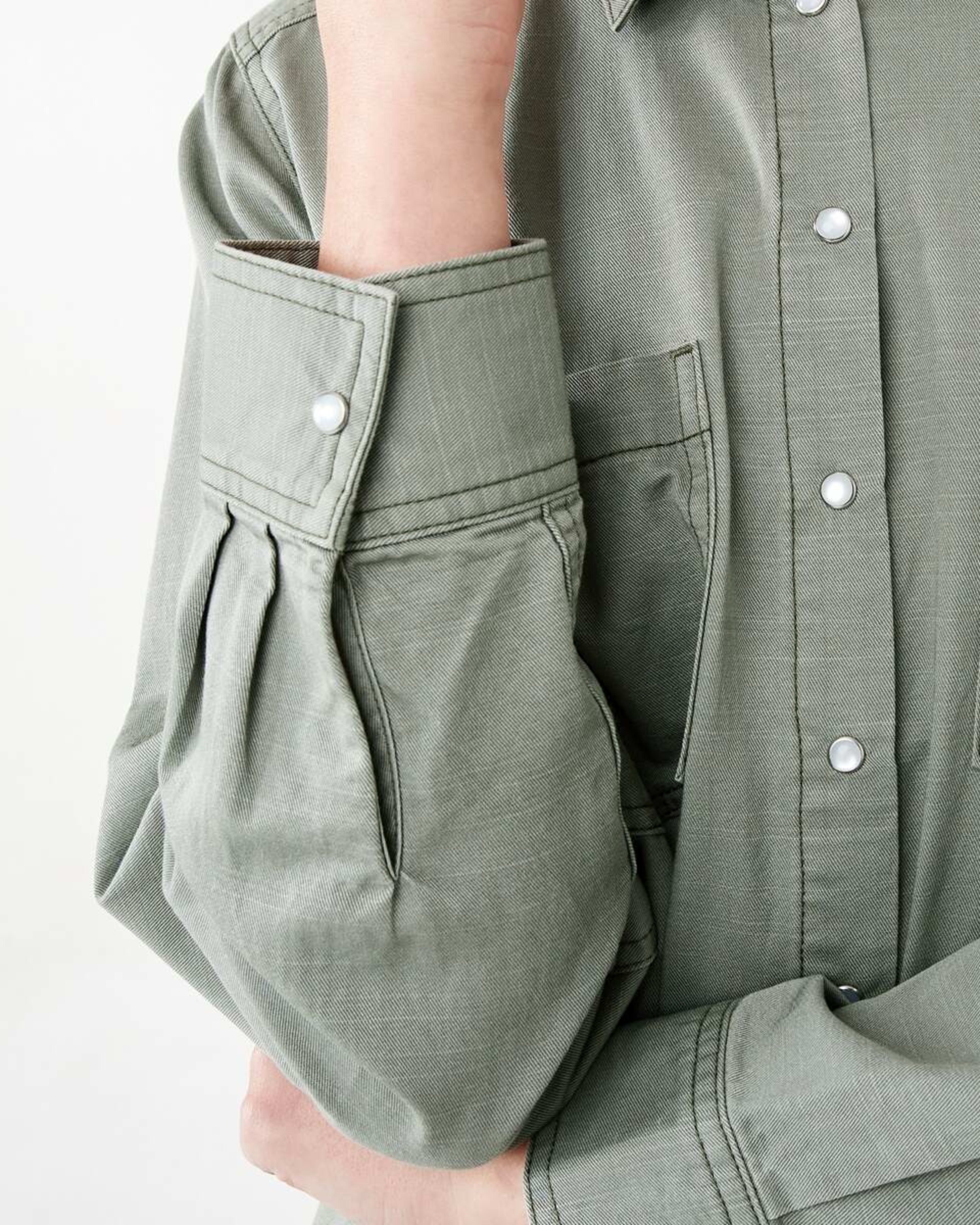 7 Long Sleeve Cotton Slub Shirt Soft Khaki, 7 of 7