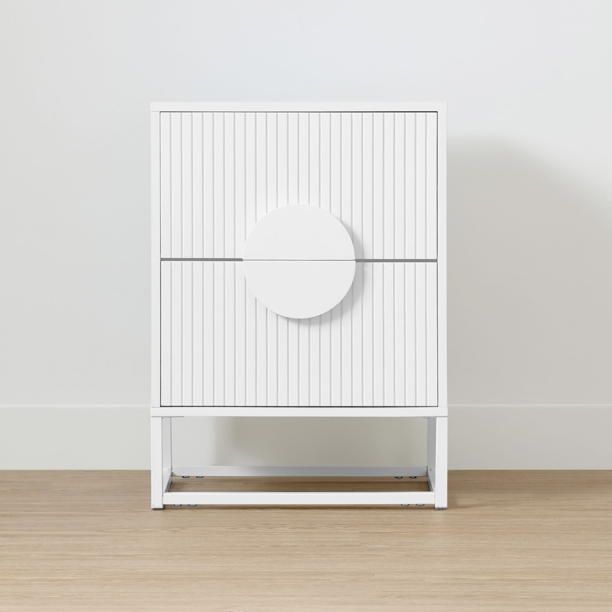 Stevie 2 Drawer Bedside Table - White - Kmart