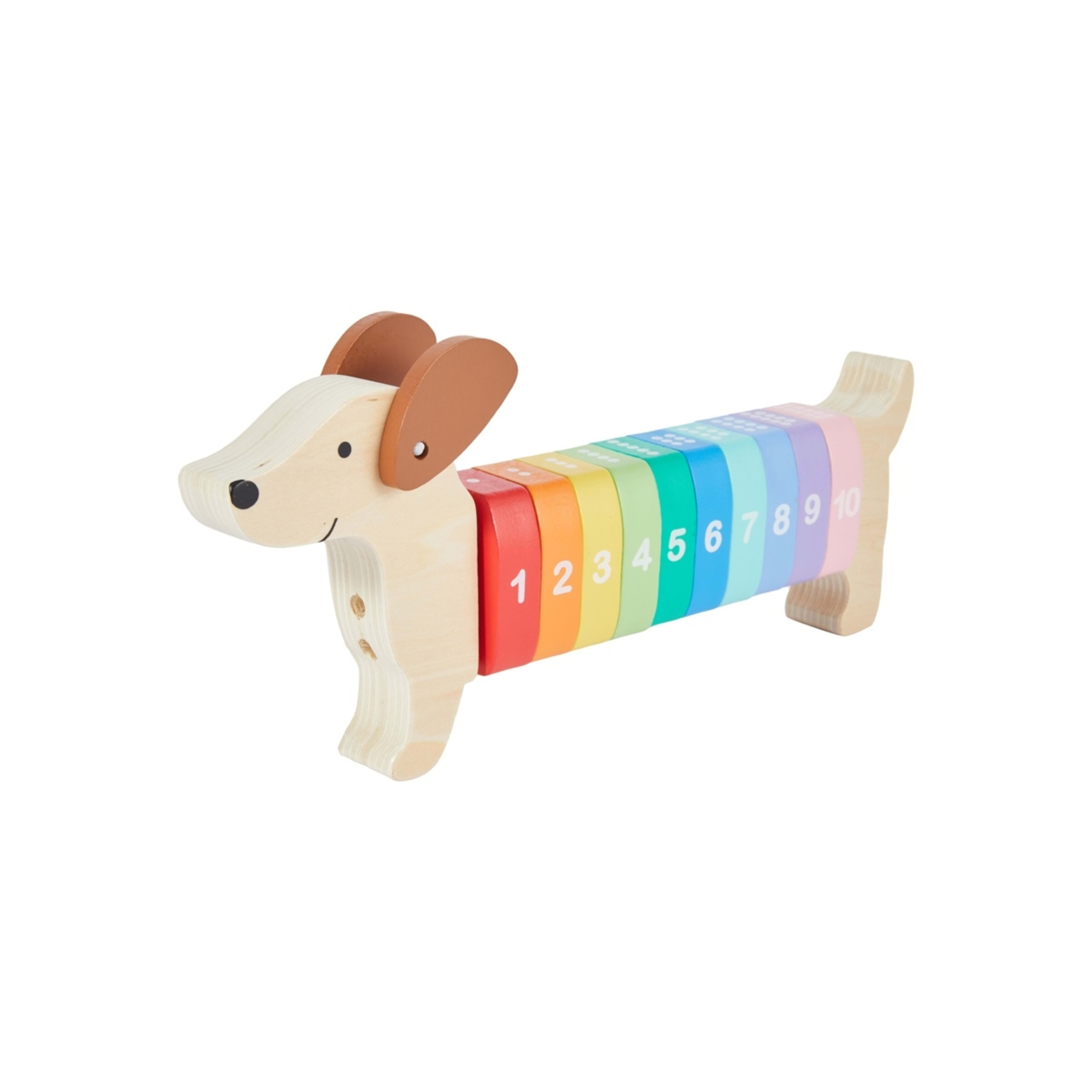 1 Wooden Play Count and Stack Dog, 1 of 8