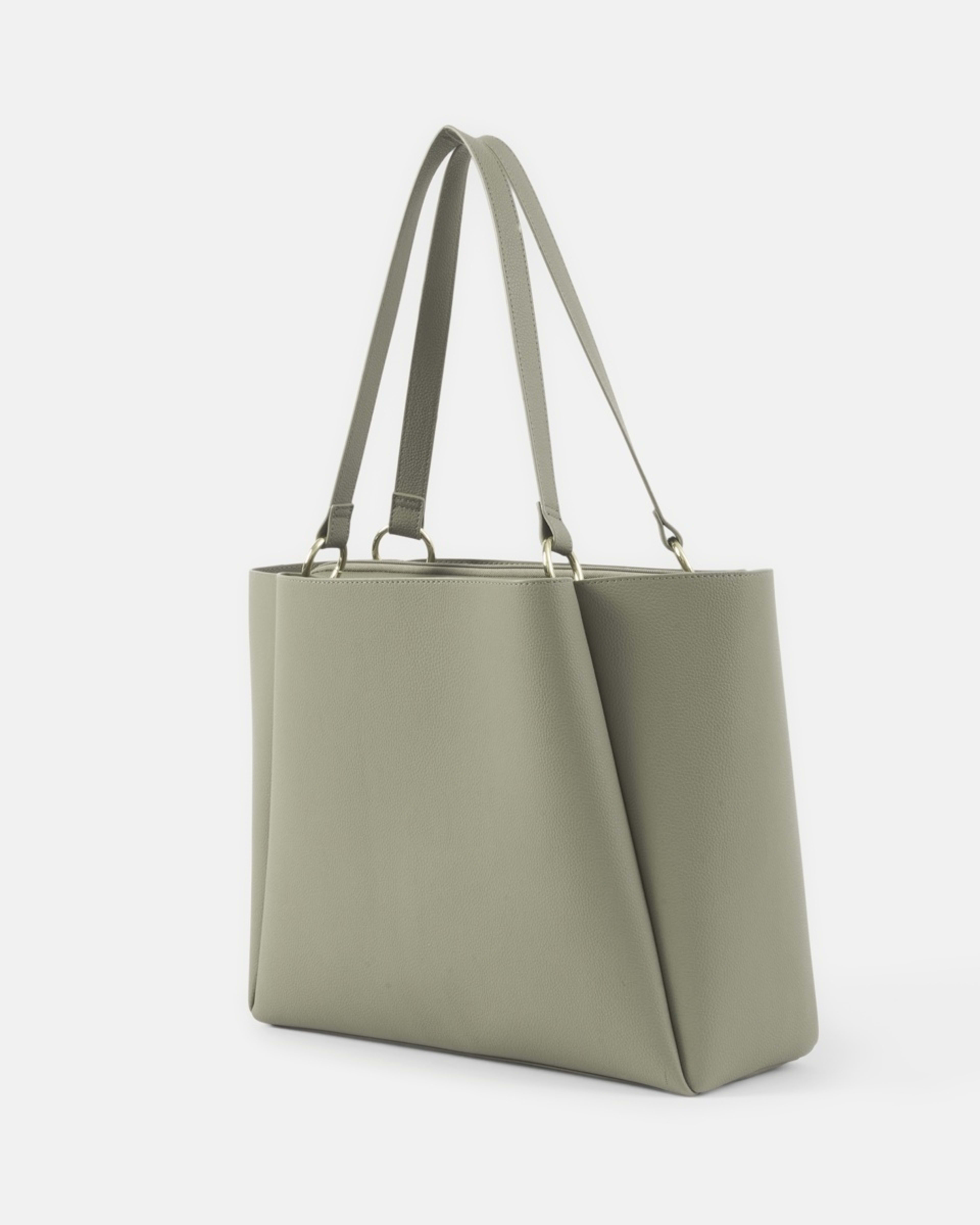3 PU Tote Bag SOFT OLIVE, 3 of 5