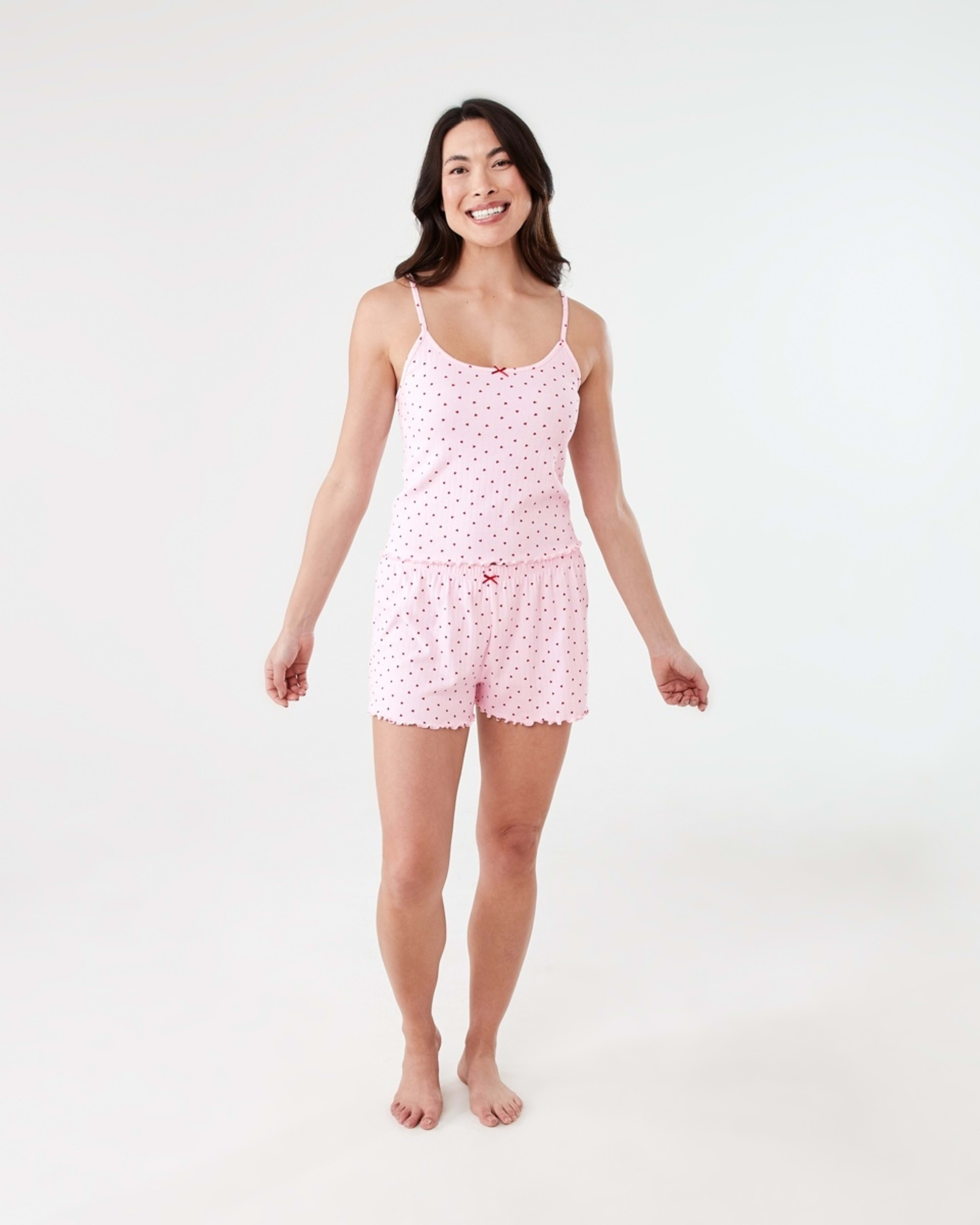 7 Rib Sleep Shorts HEARTS BALLERINA, 7 of 7