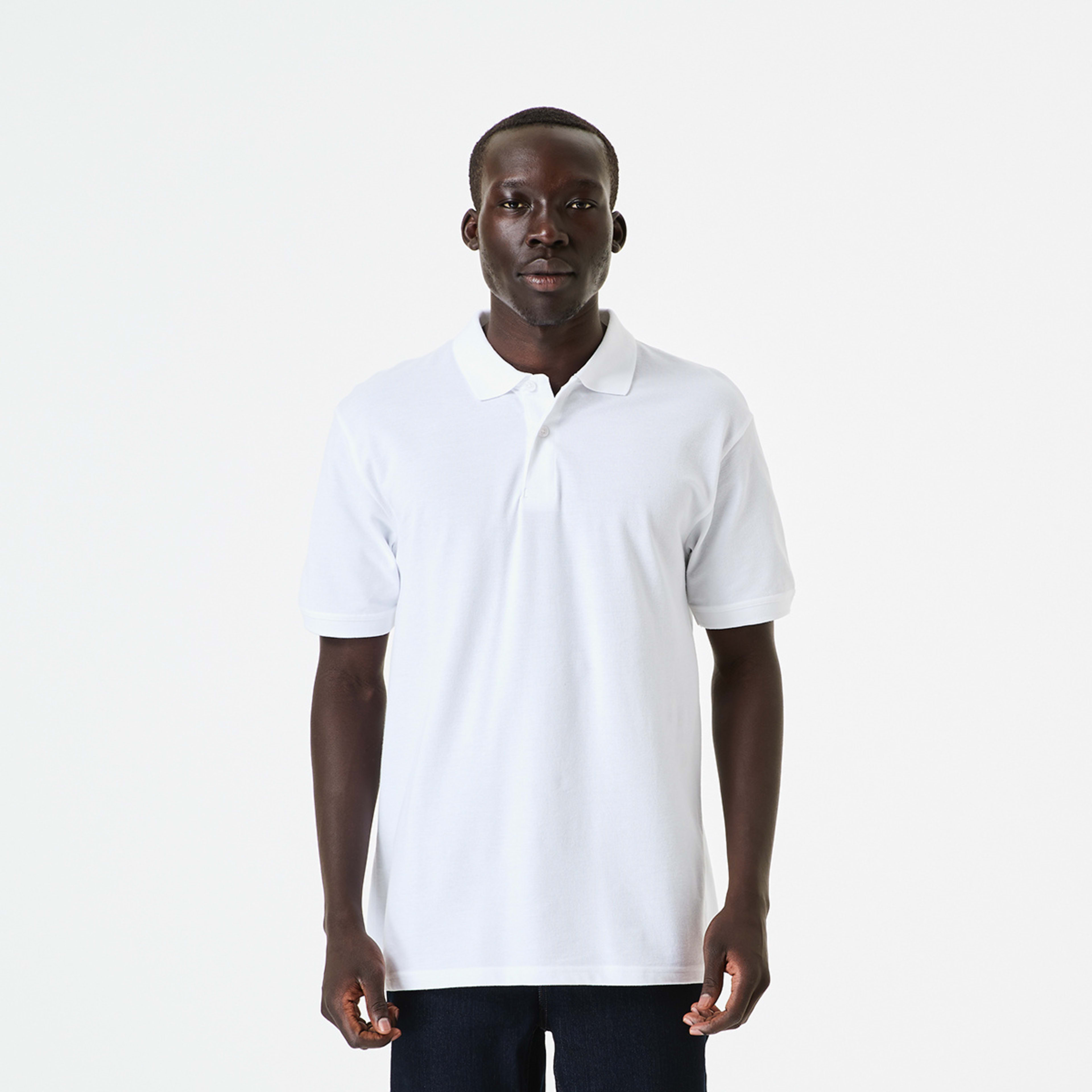 1 Basic Pique Polo White, 1 of 8