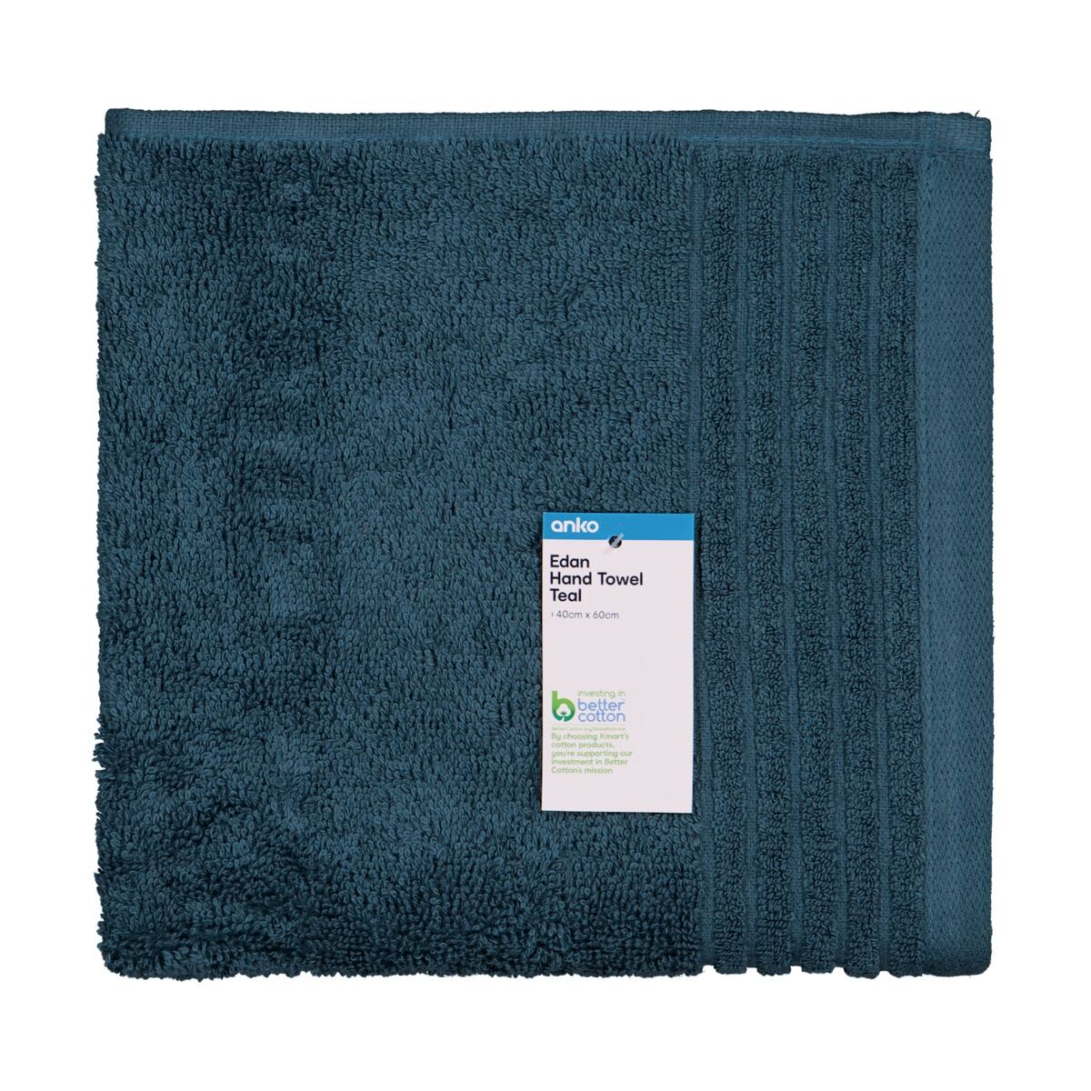 Edan Cotton Hand Towel - Teal - Kmart
