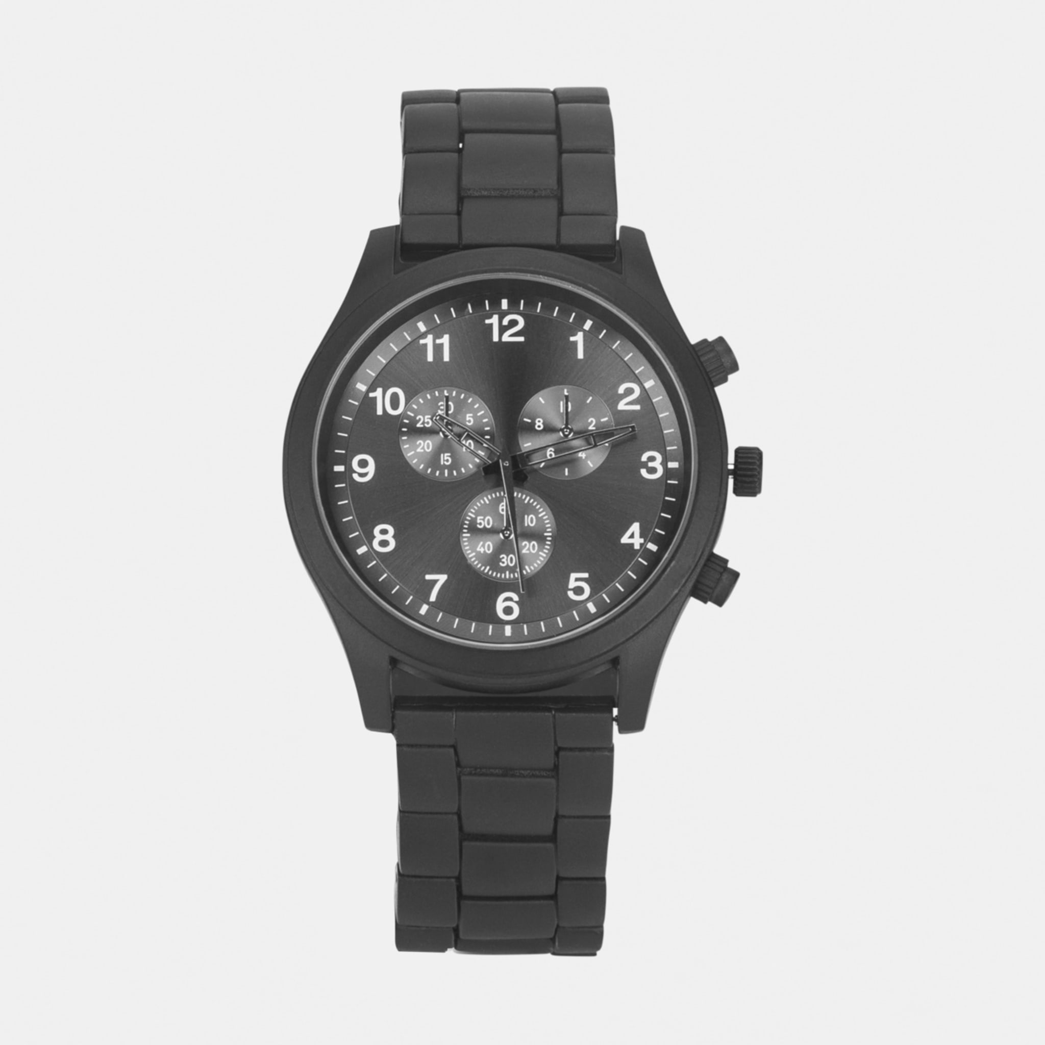 Analogue Metal Band Watch Black Kmart