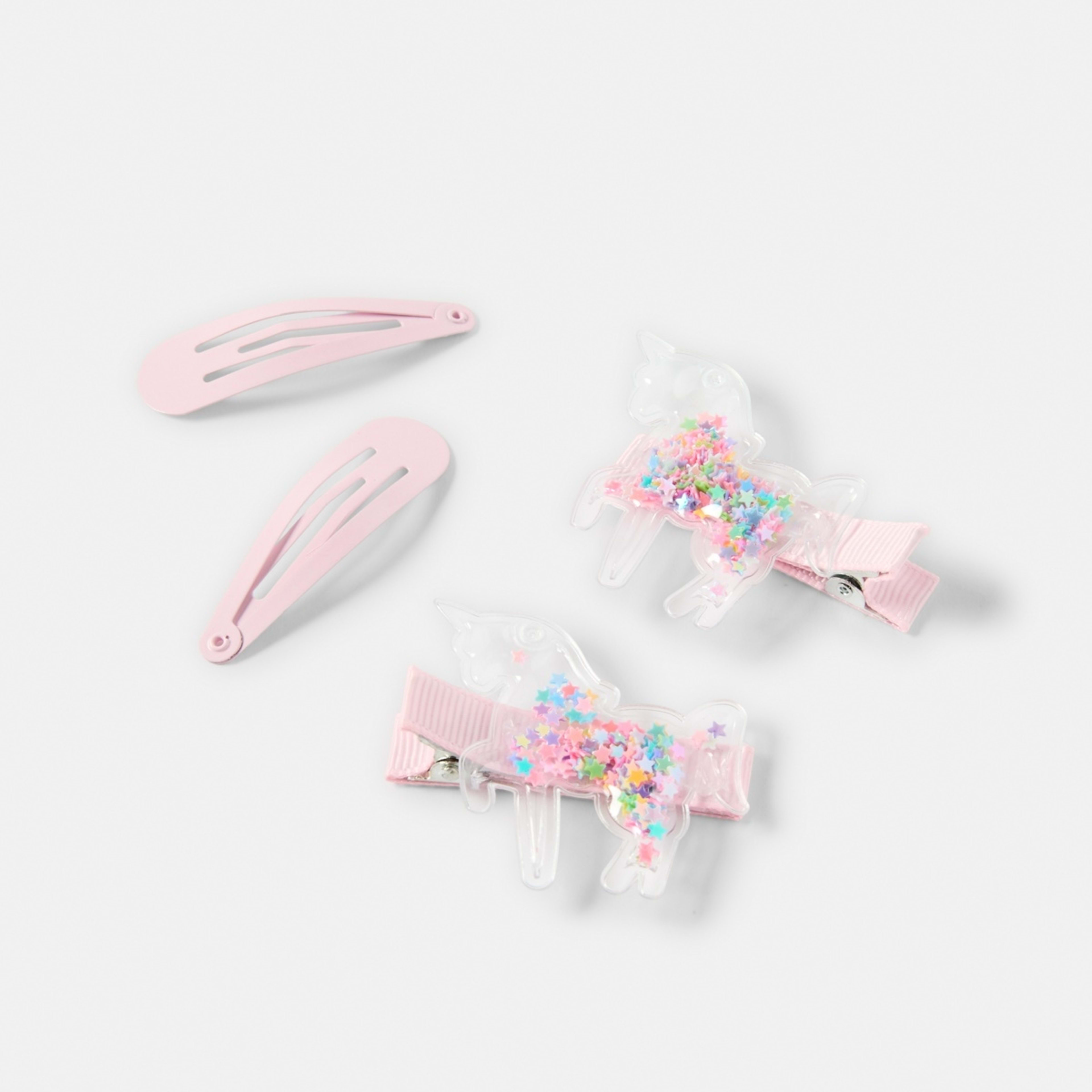 2 4 Pack Unicorn Shaker Hair Clips, 2 of 5