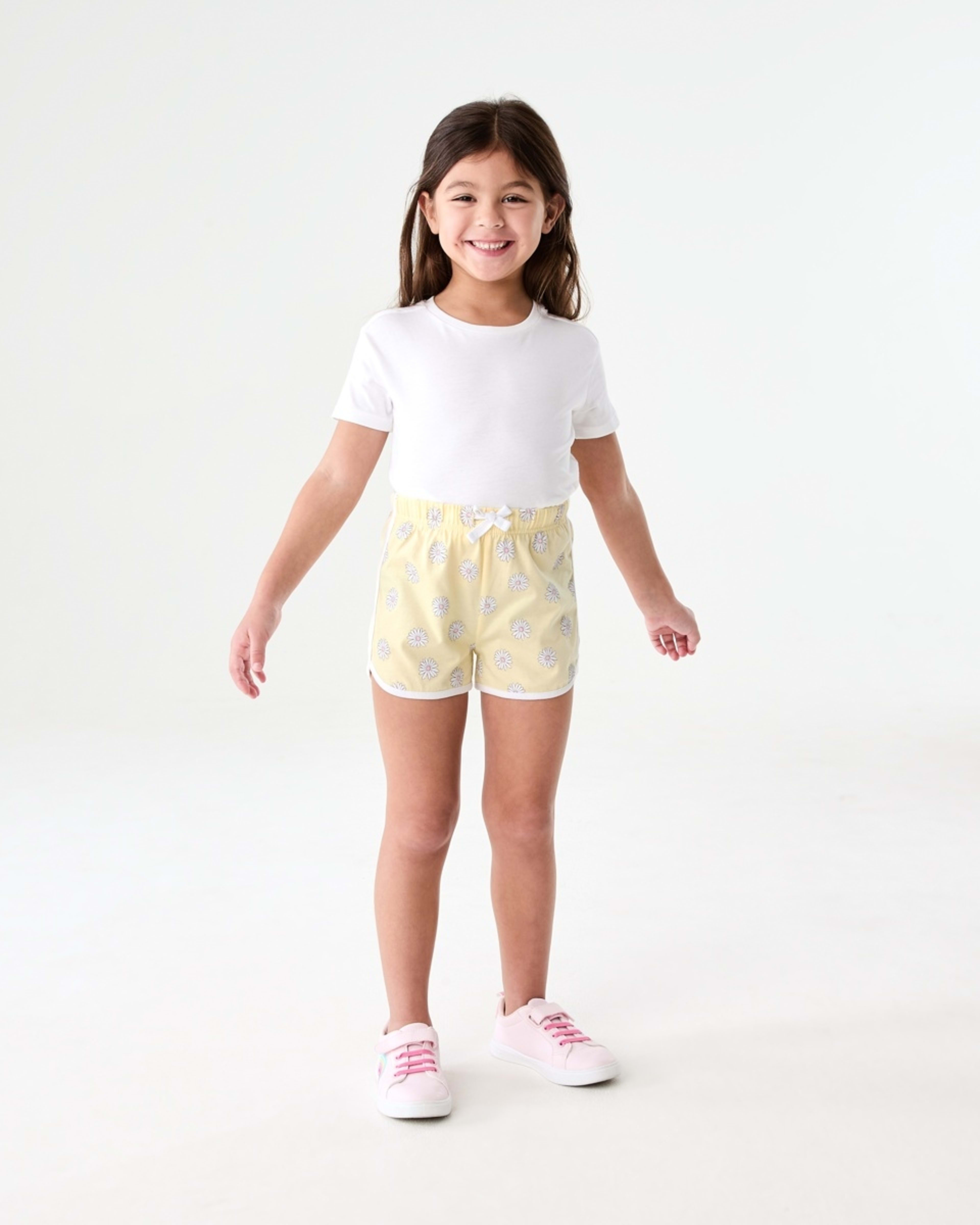 5 Print Jersey Shorts BLOOMING DAISIES BUTTER CREAM, 5 of 6