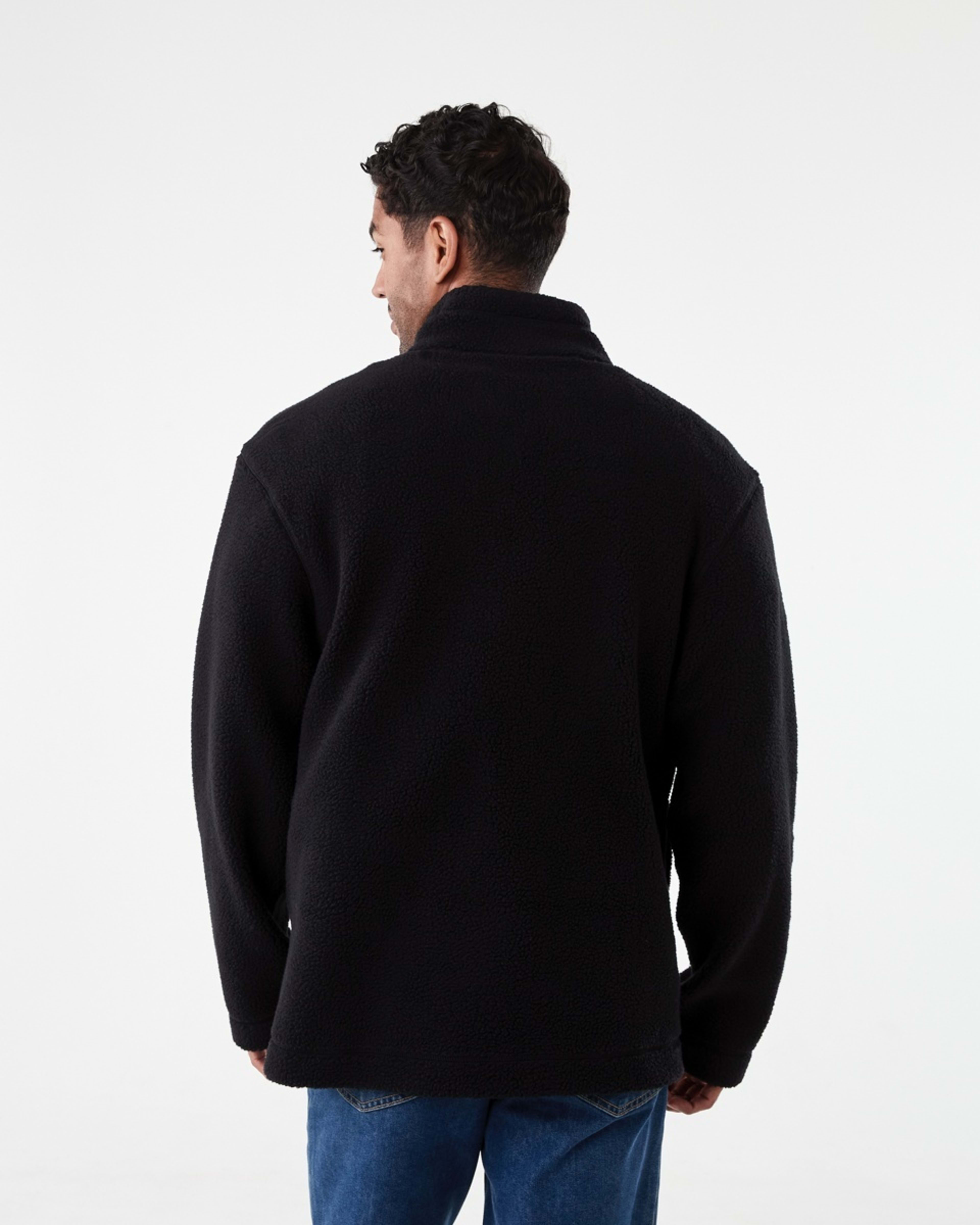 3 Sherpa 1/4 Zip Sweatshirt Black, 3 of 7
