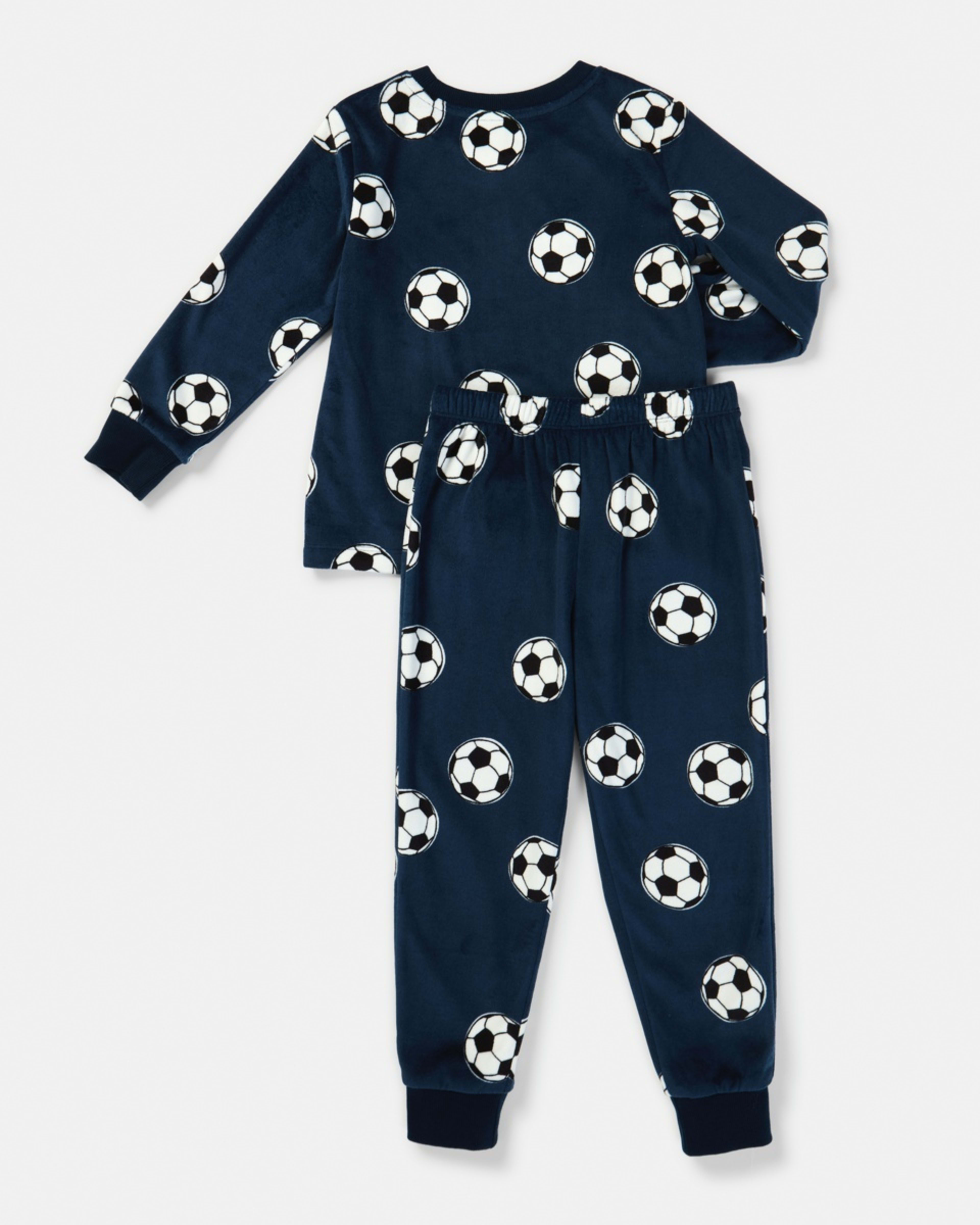 6 Super Soft Pyjama Set Navy Soccer, 6 of 8