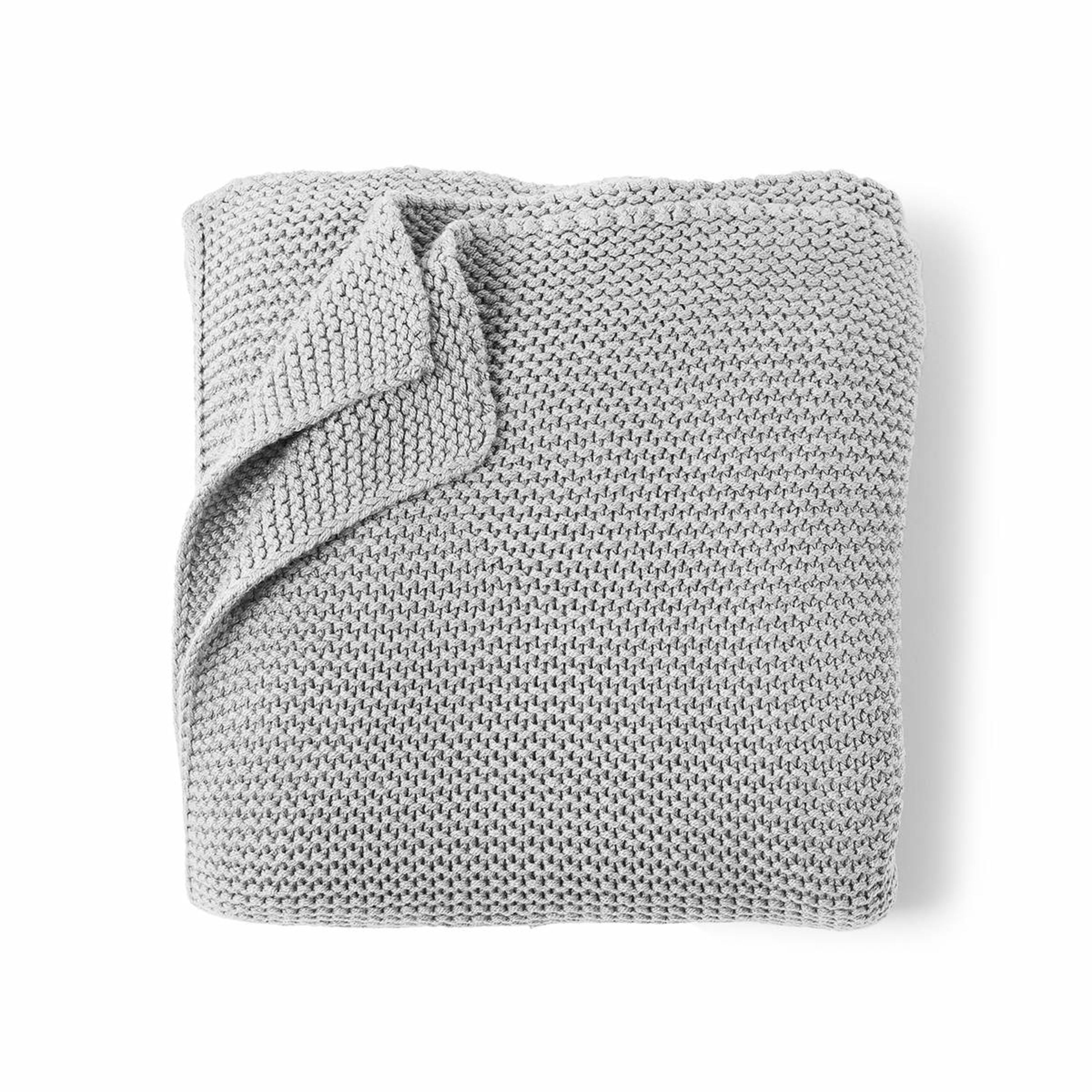 Chunky Knit Throw - Grey - Kmart