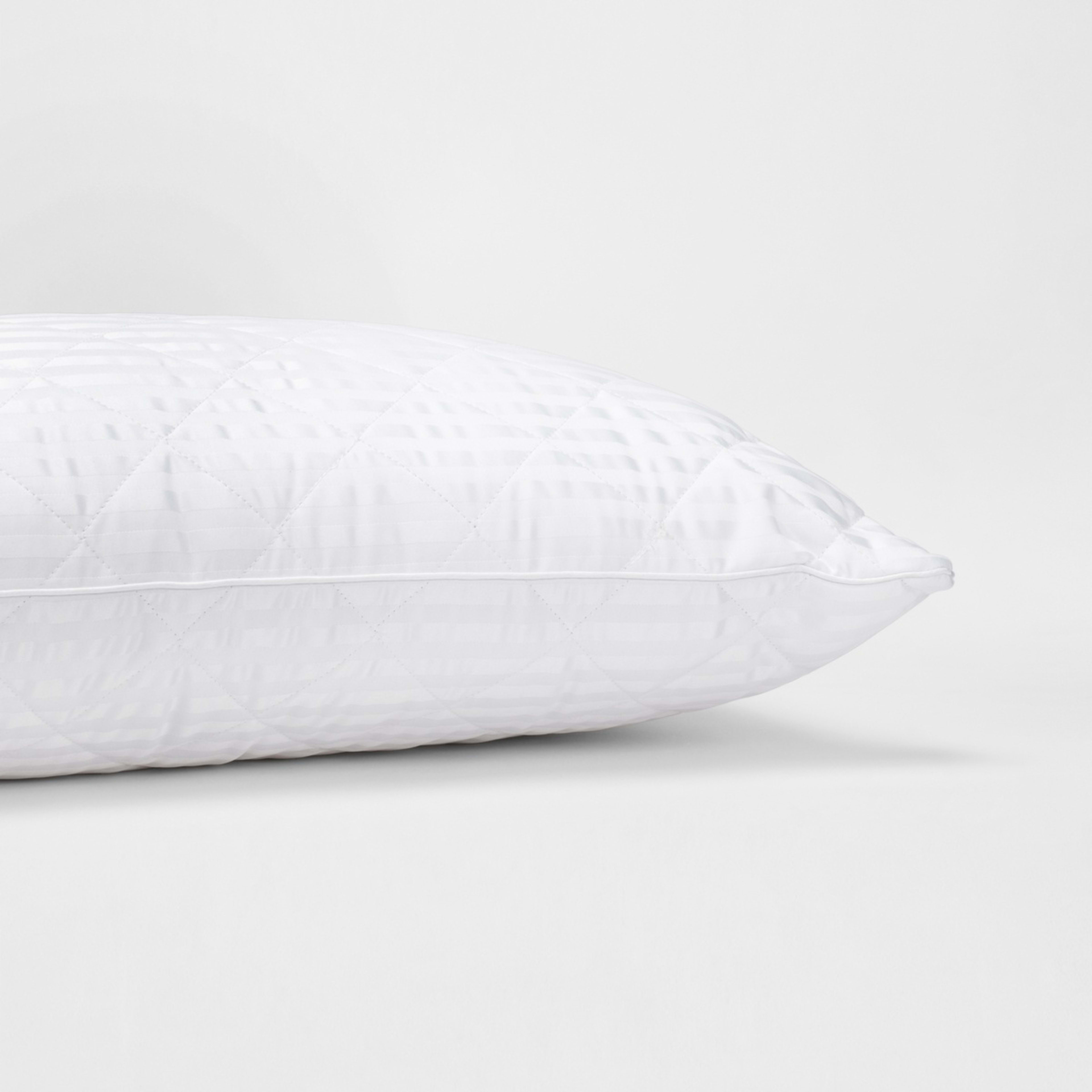 5 Luxury Quilted Pillow - High Profile, White, 5 of 6