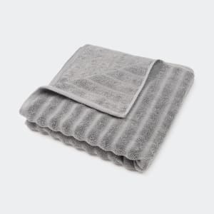 Thick Ribbed Australian Cotton Bath Towel - Silver - Kmart