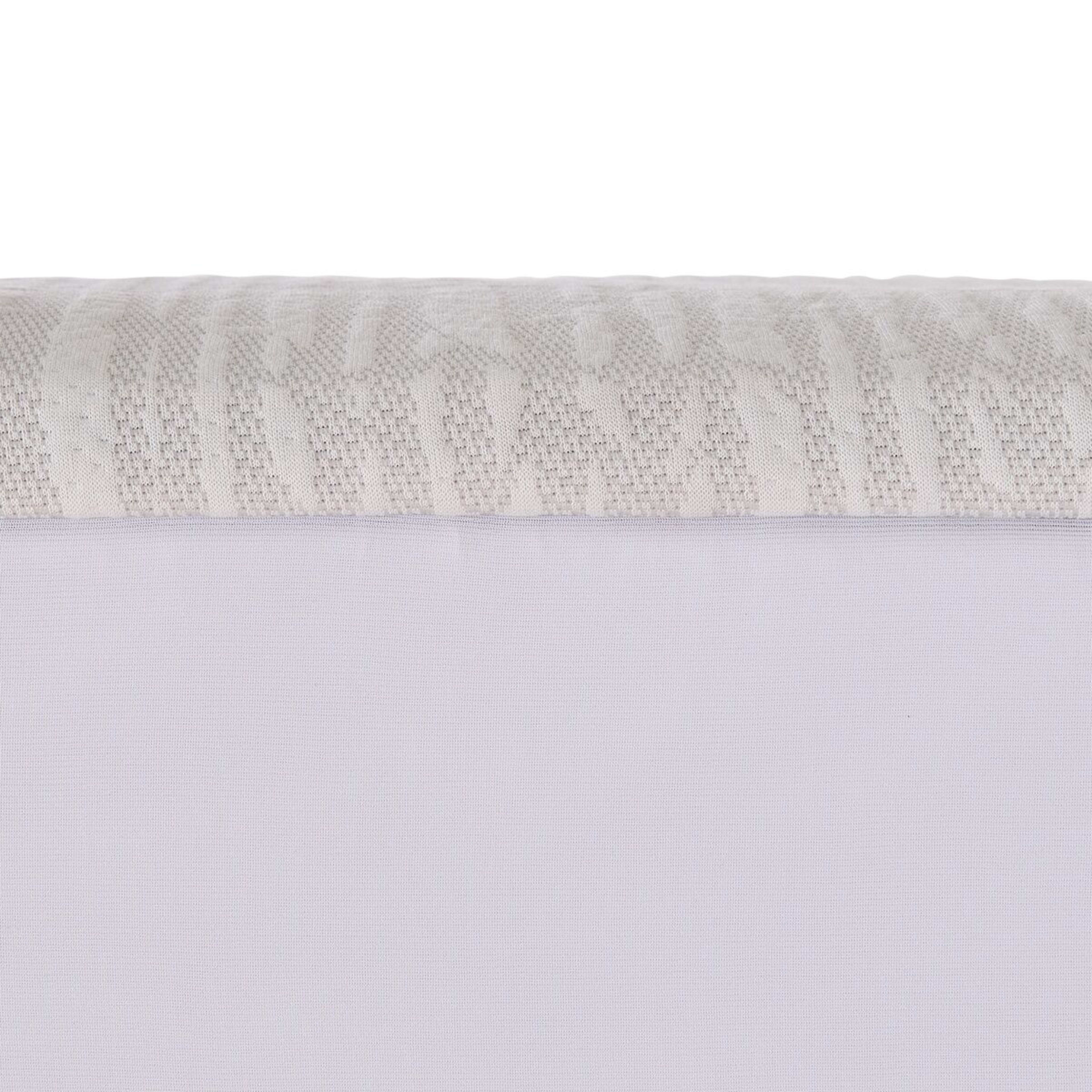 7 Memory Foam Mattress Topper with Skirt - King Bed, White and Grey, 7 of 10