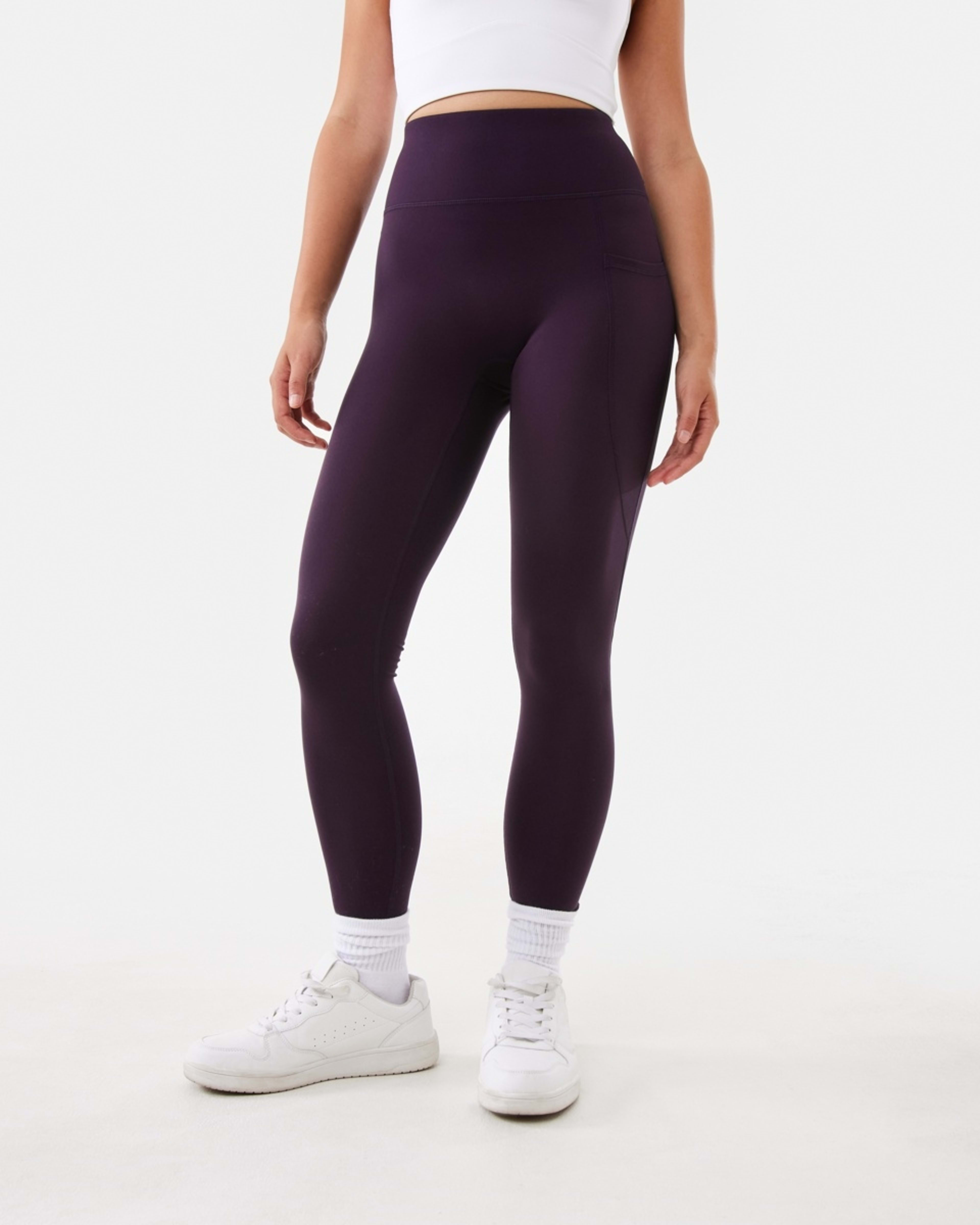 1 Active Womens Ultrasoft Leggings Pur Rasin, 1 of 8
