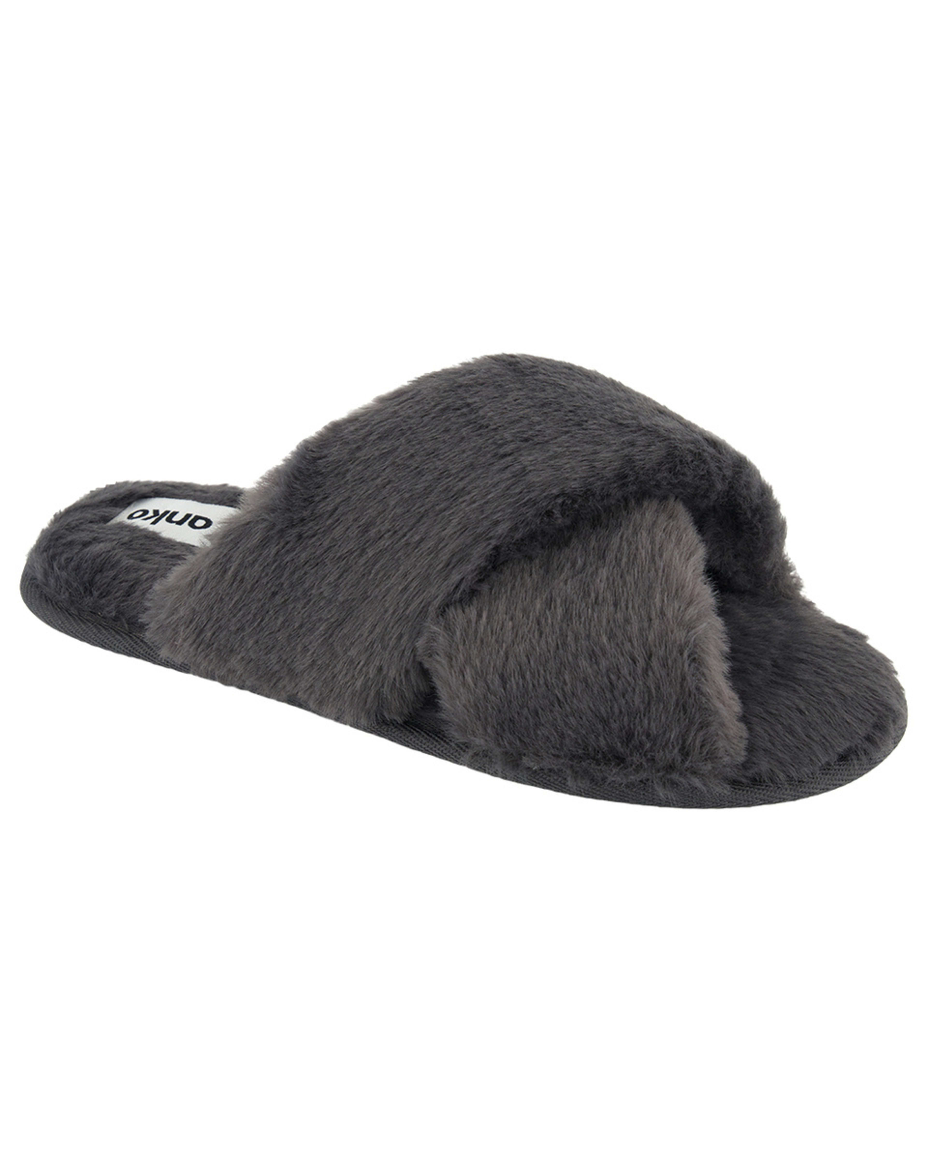 1 Crossover Furry Slippers Ashlt Grey, 1 of 3