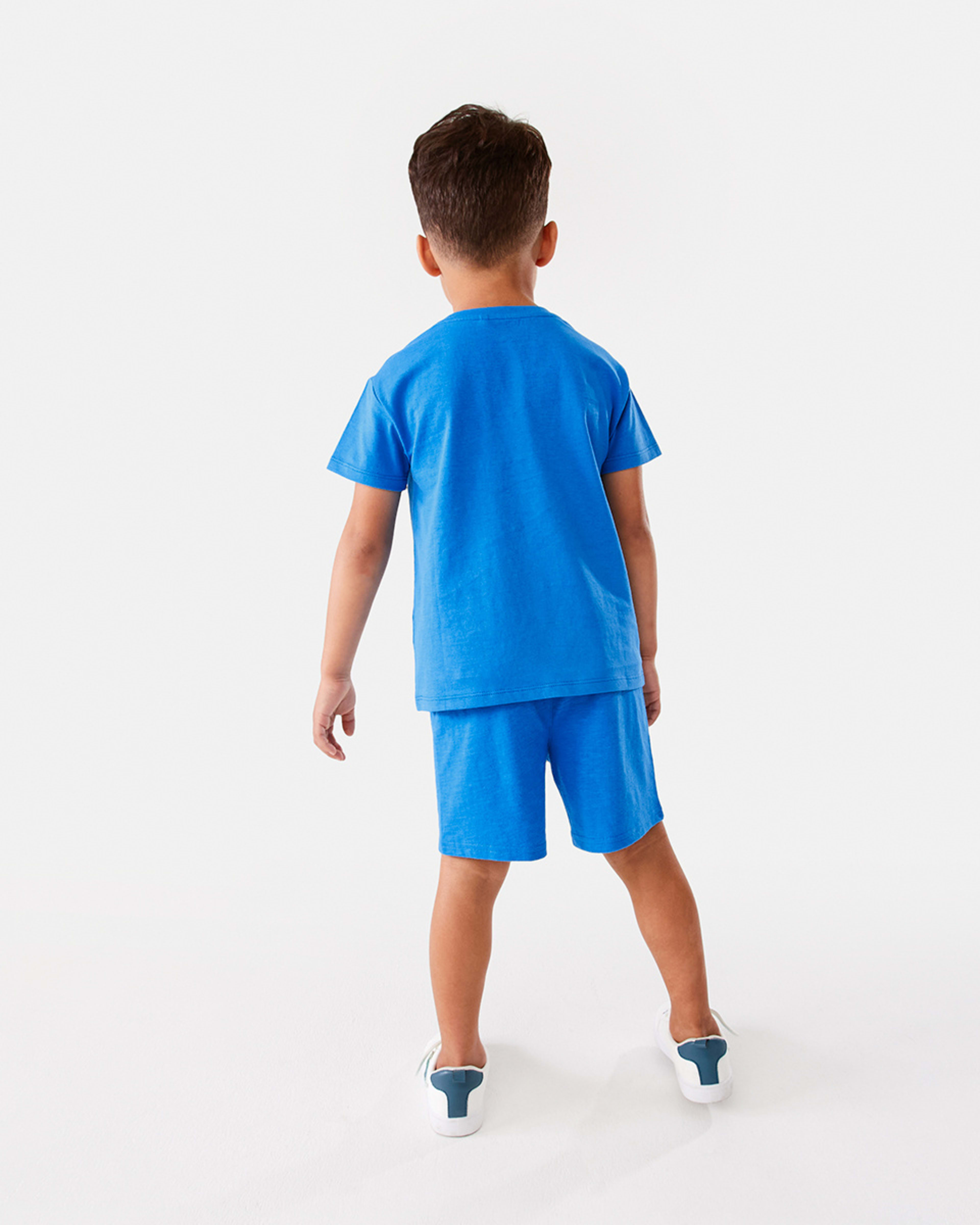 6 Cotton Knit Shorts Fren Blue, 6 of 8