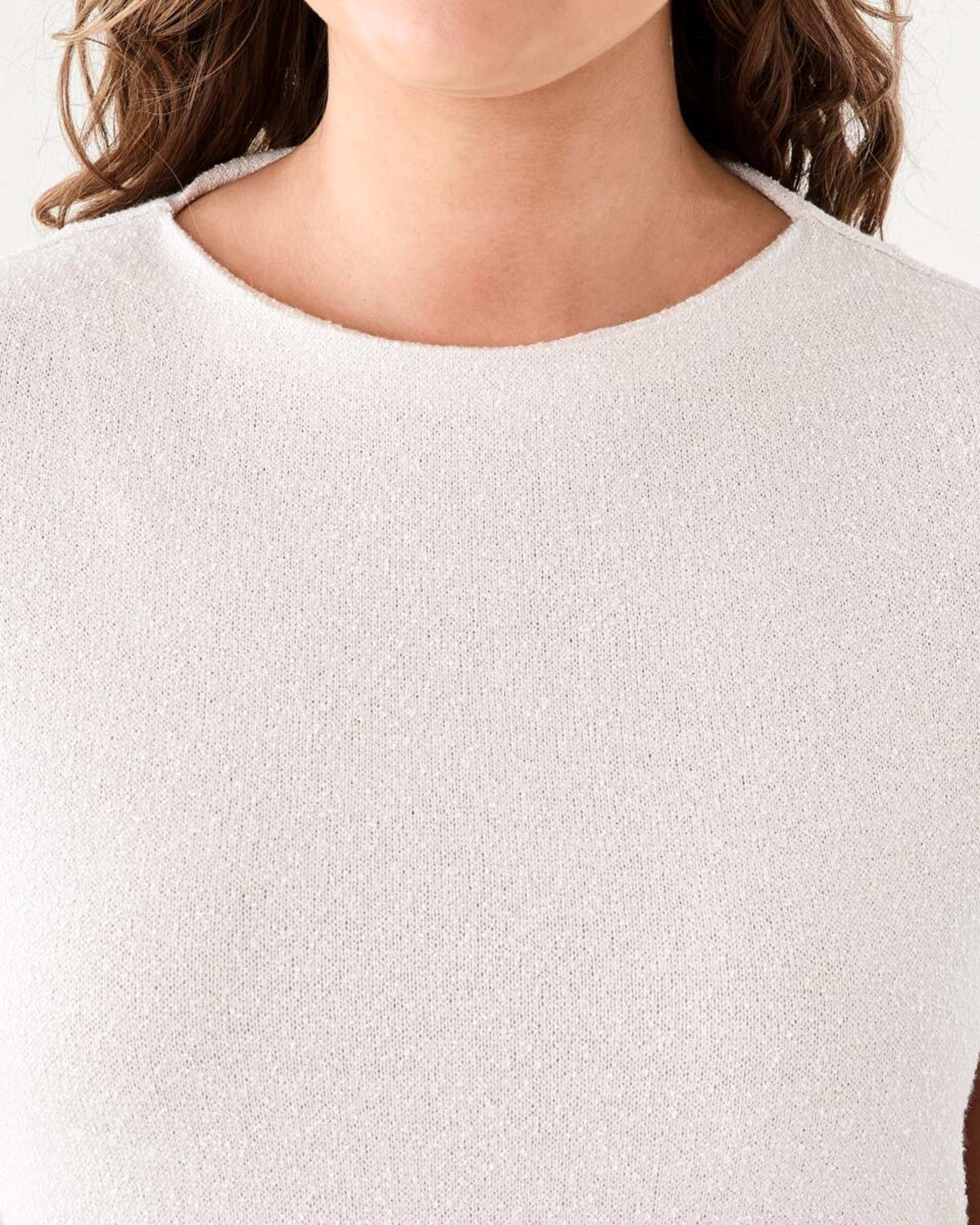 5 Short Sleeve Textured Top NATURAL BEIGE, 5 of 5