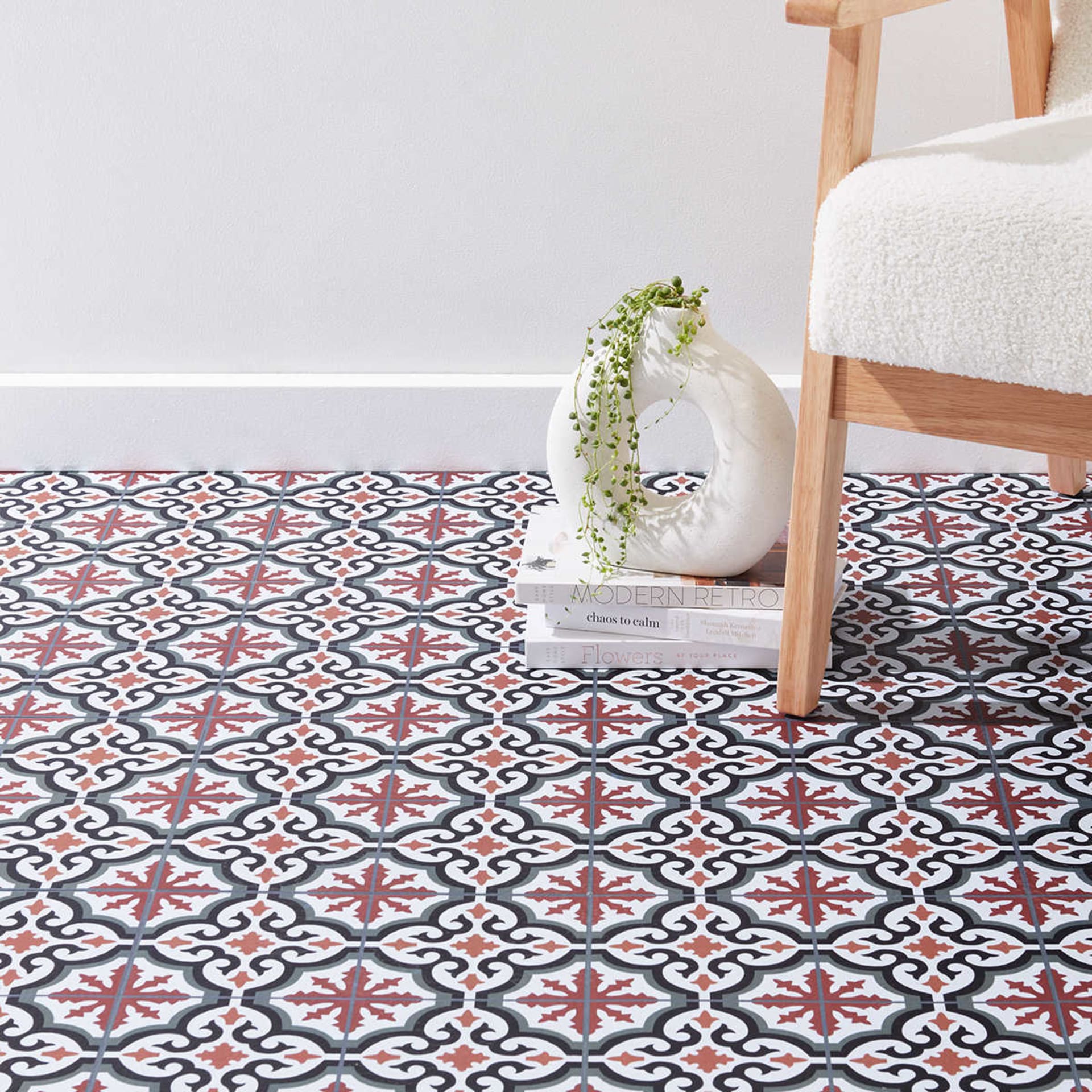 8 Pack Vinyl Floor Tiles Patterned Kmart