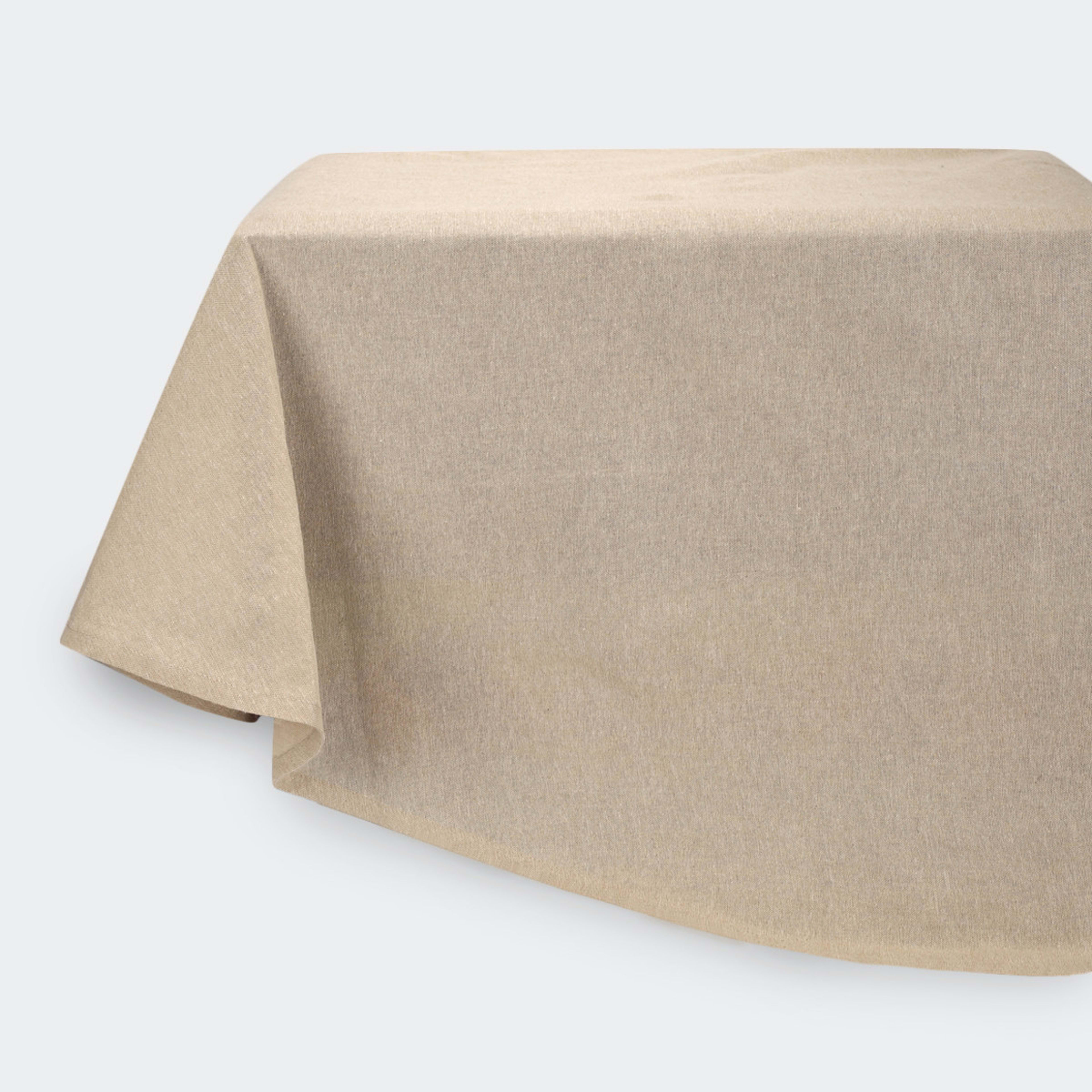Beige Linen Look Round Tablecloth Kmart NZ