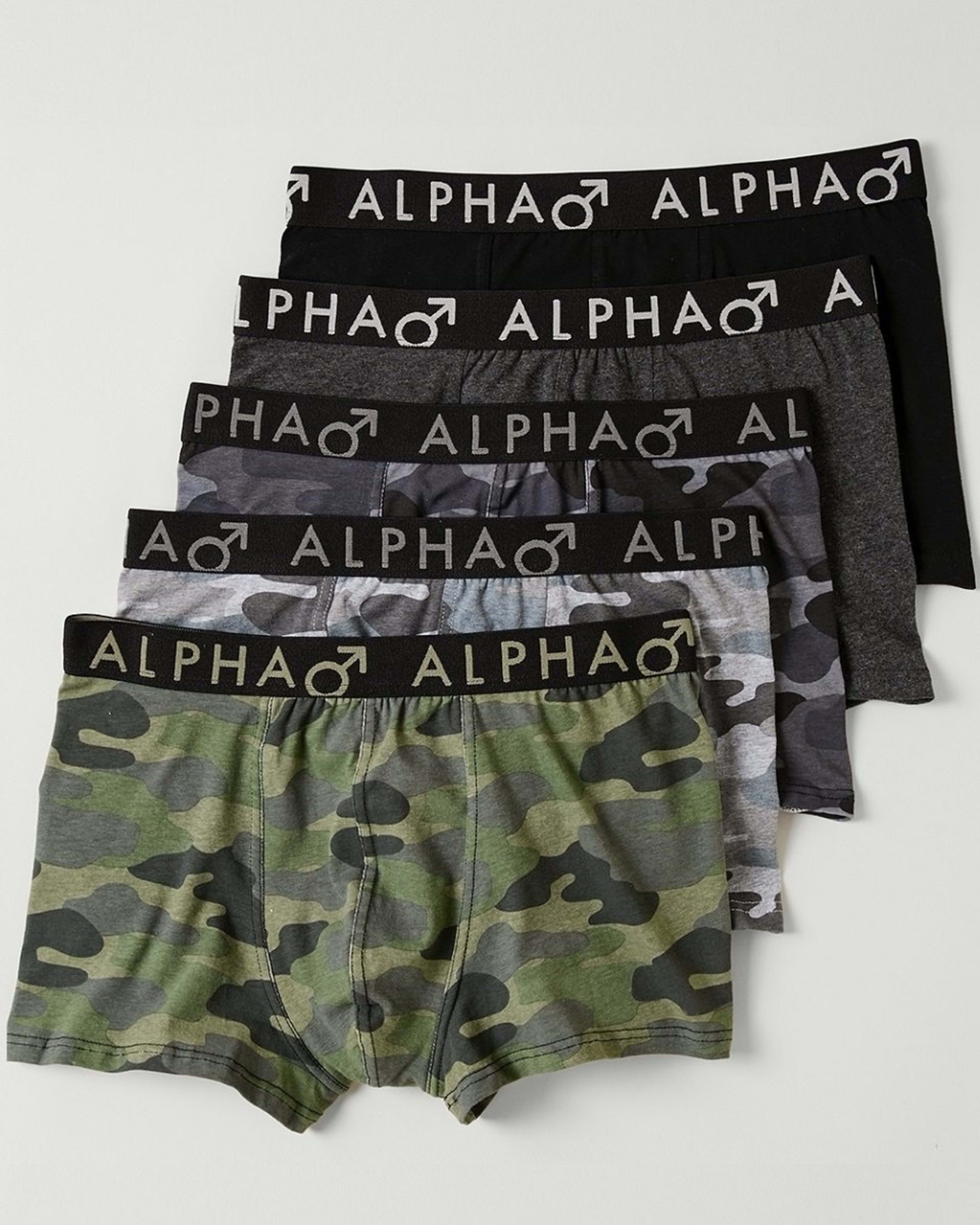 1 5 Pack Print/Plain Trunks CAMO TIMELESS MULTI, 1 of 10