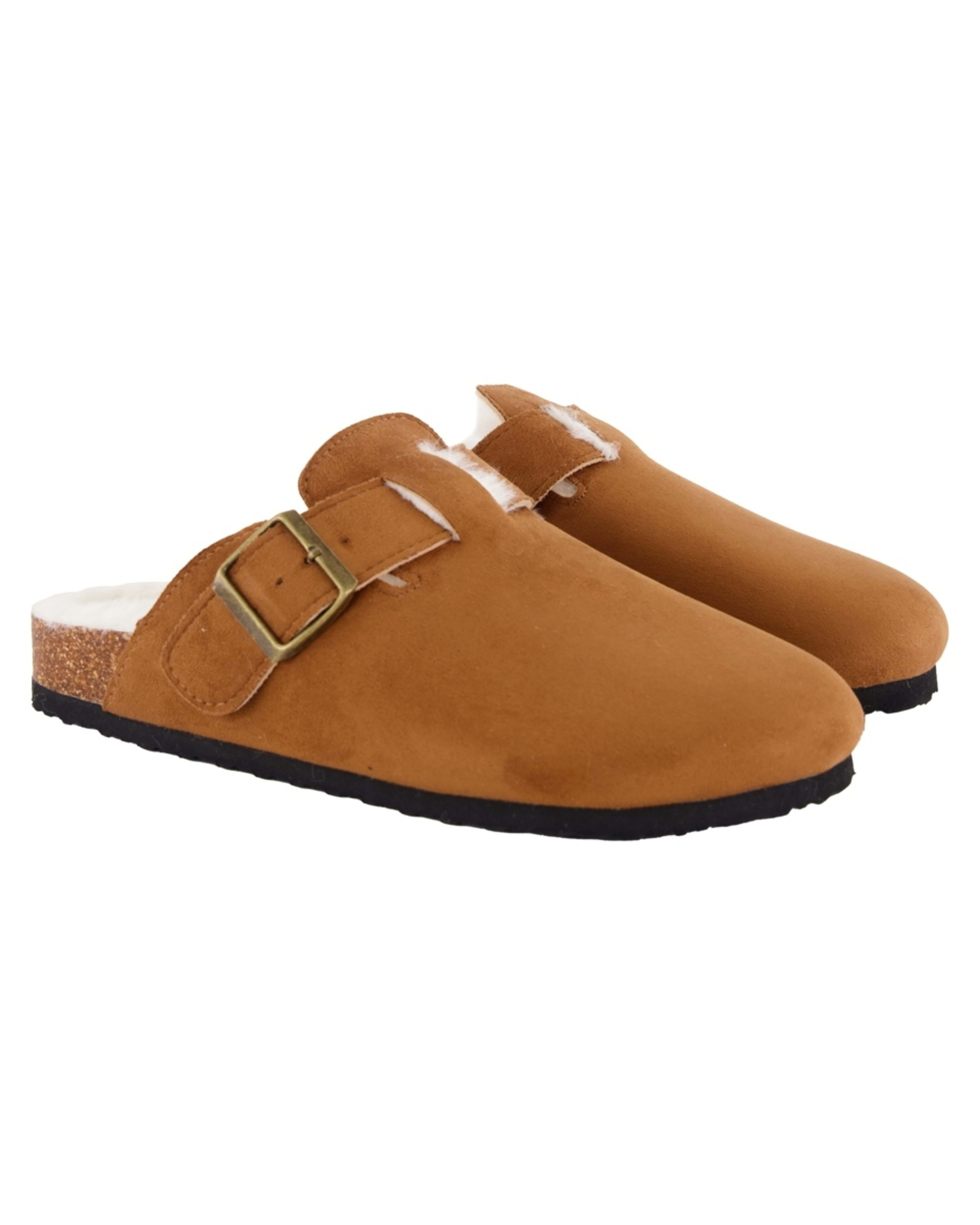 3 Furlined Footbed Clog Slides Chestnut, 3 of 3