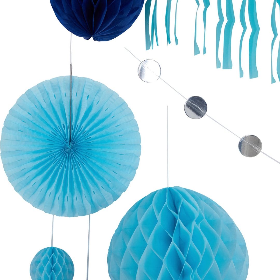 12 Piece Blue Decoration Pack Kmart