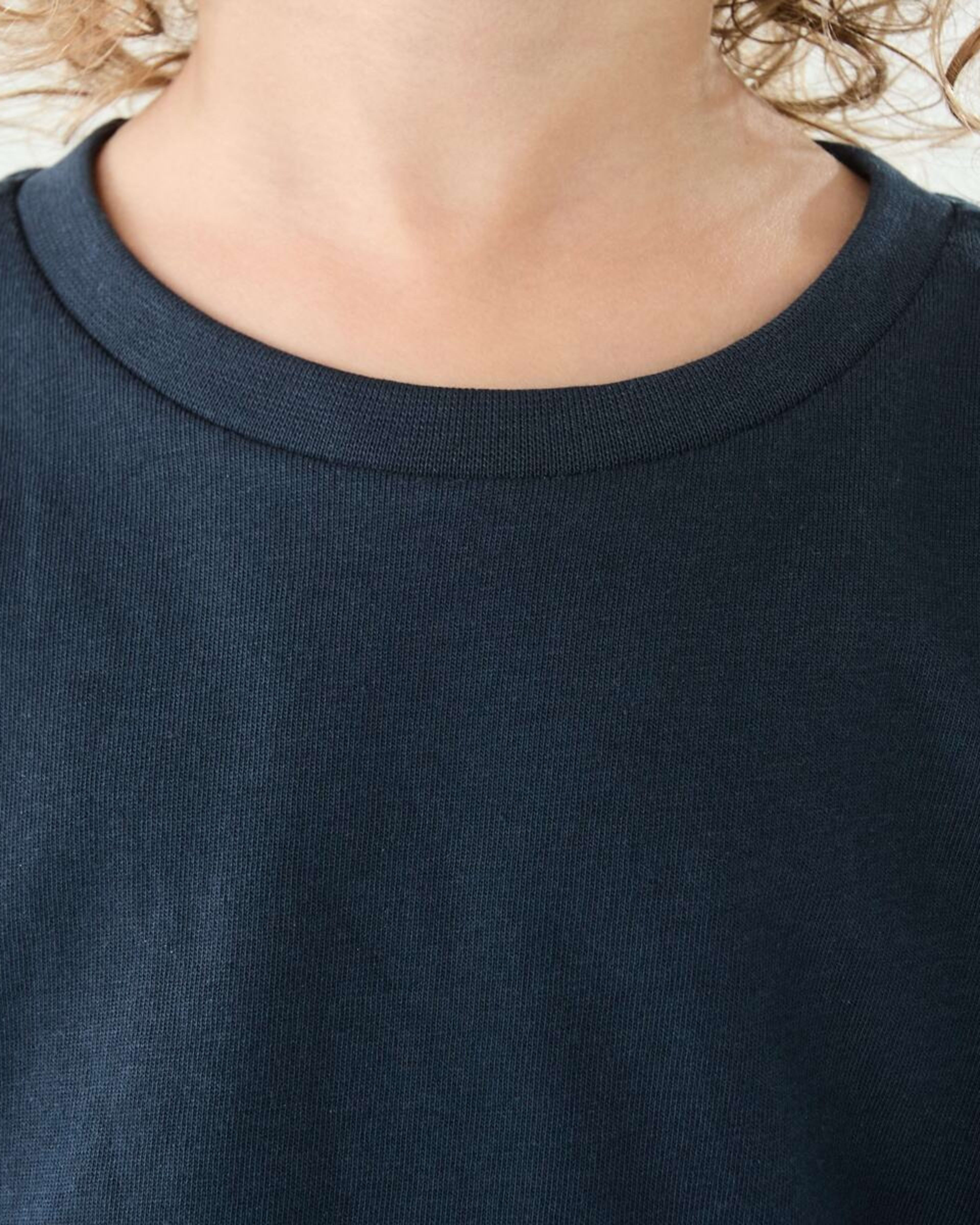 4 Long Sleeve Plain T-shirt Dress Blue, 4 of 8