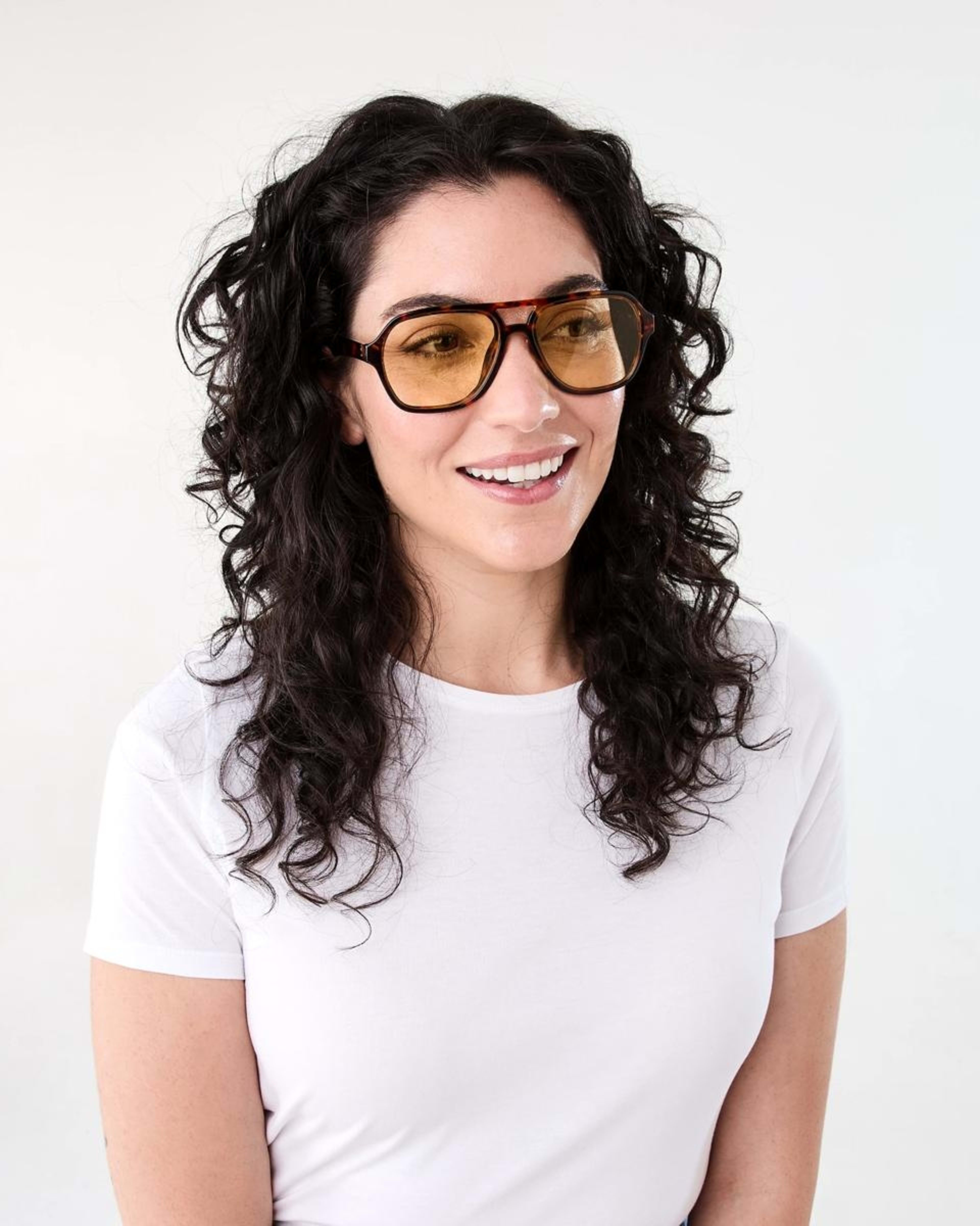 5 Square Aviator Sunglasses Tort Yel, 5 of 6