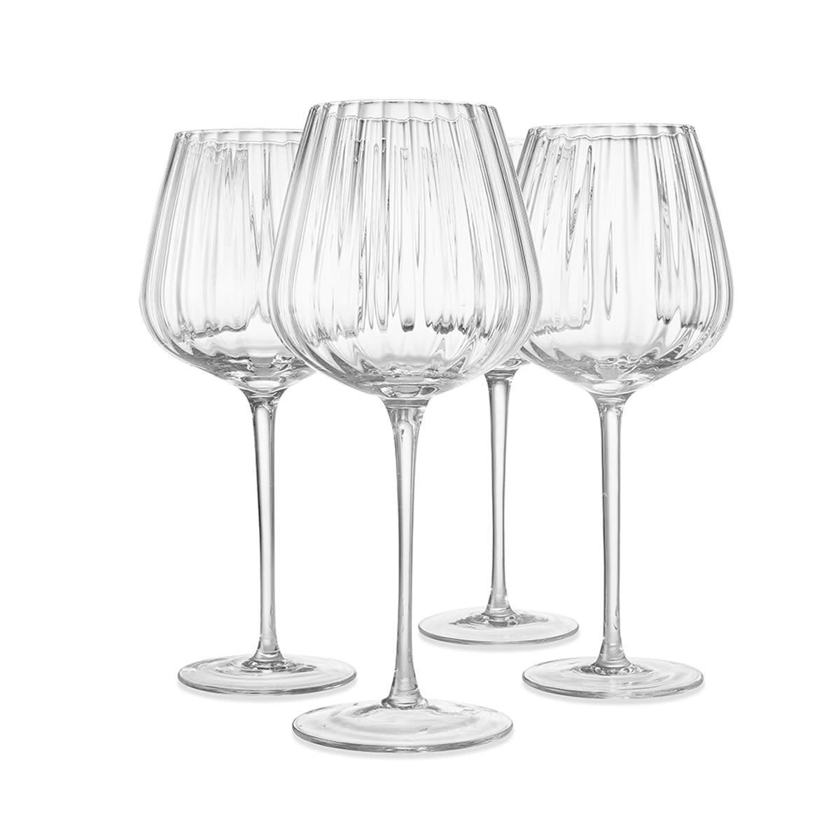 4 Ripple Wine Glasses Kmart