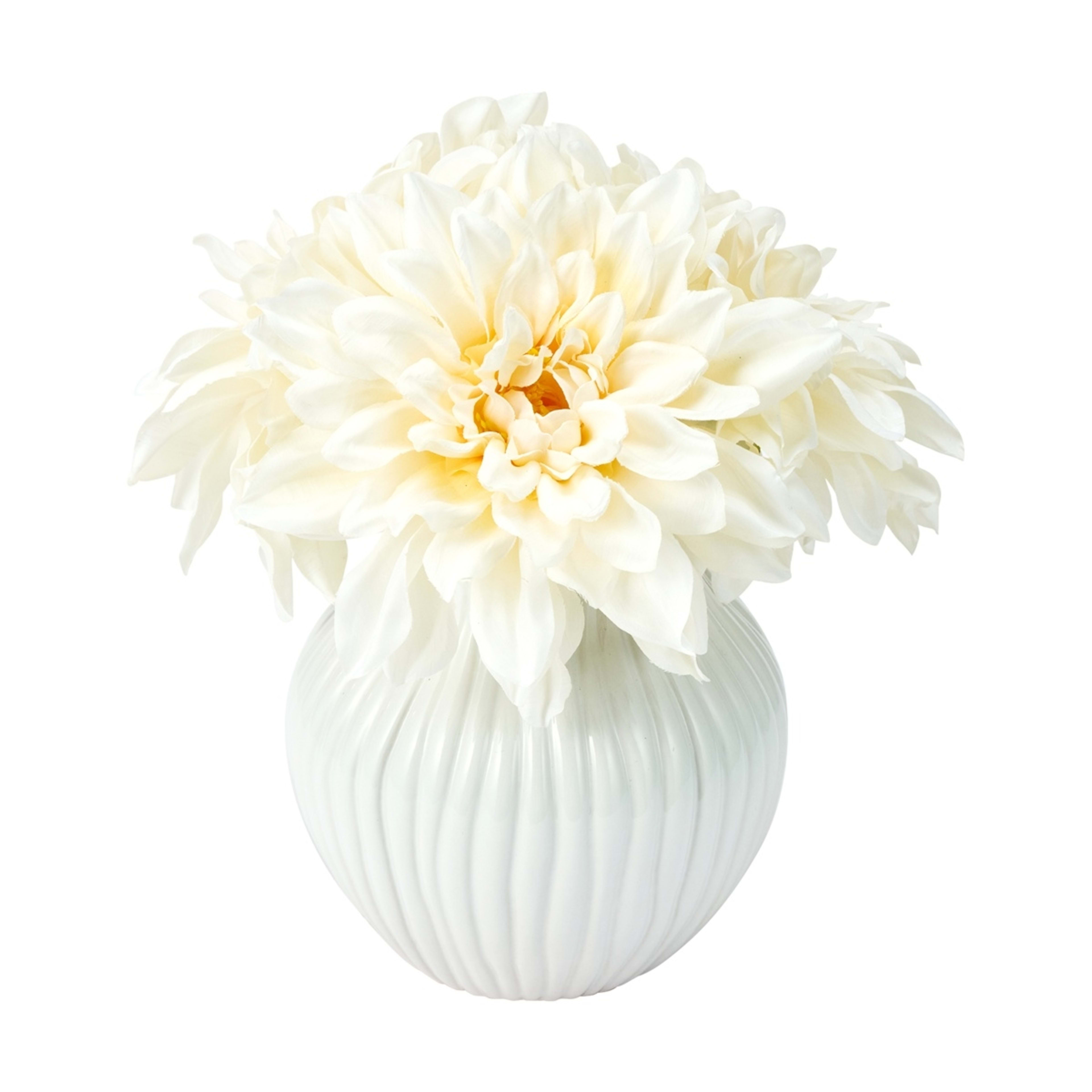 1 Artificial Florals in White Vase