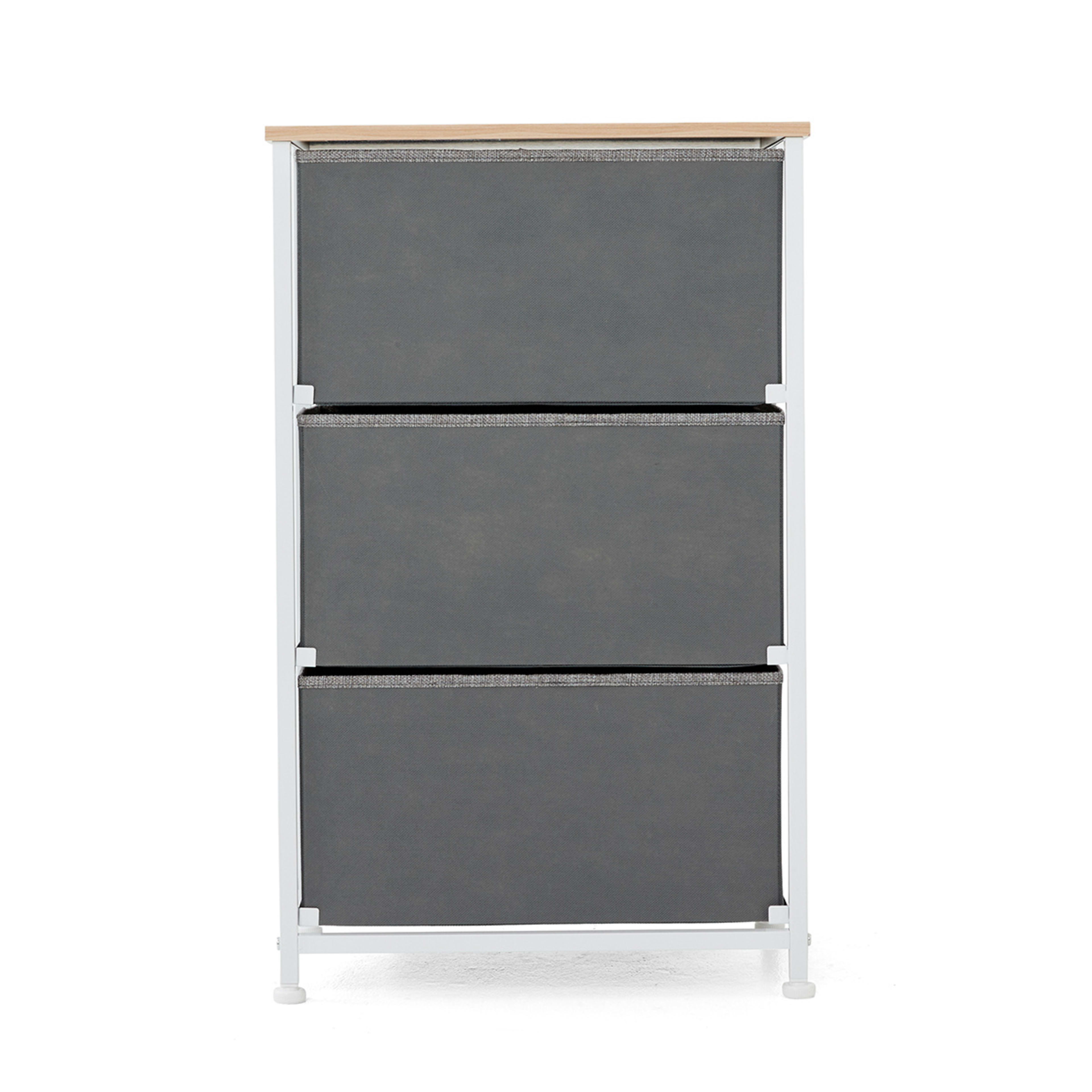 6 3 Drawer Chest - Grey, 6 of 10