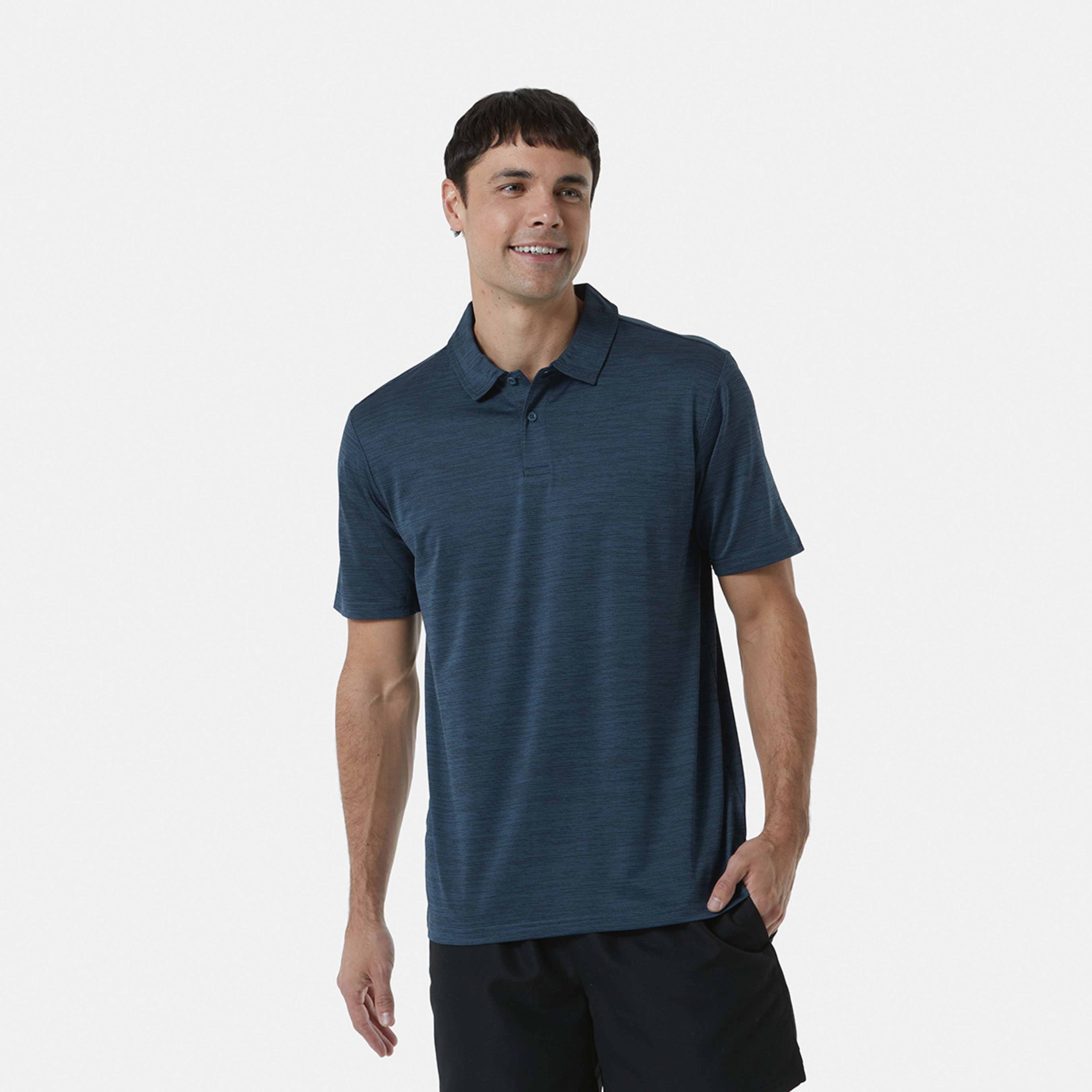 1 Active Mens Cationic Polo Shirt Navy Core, 1 of 5