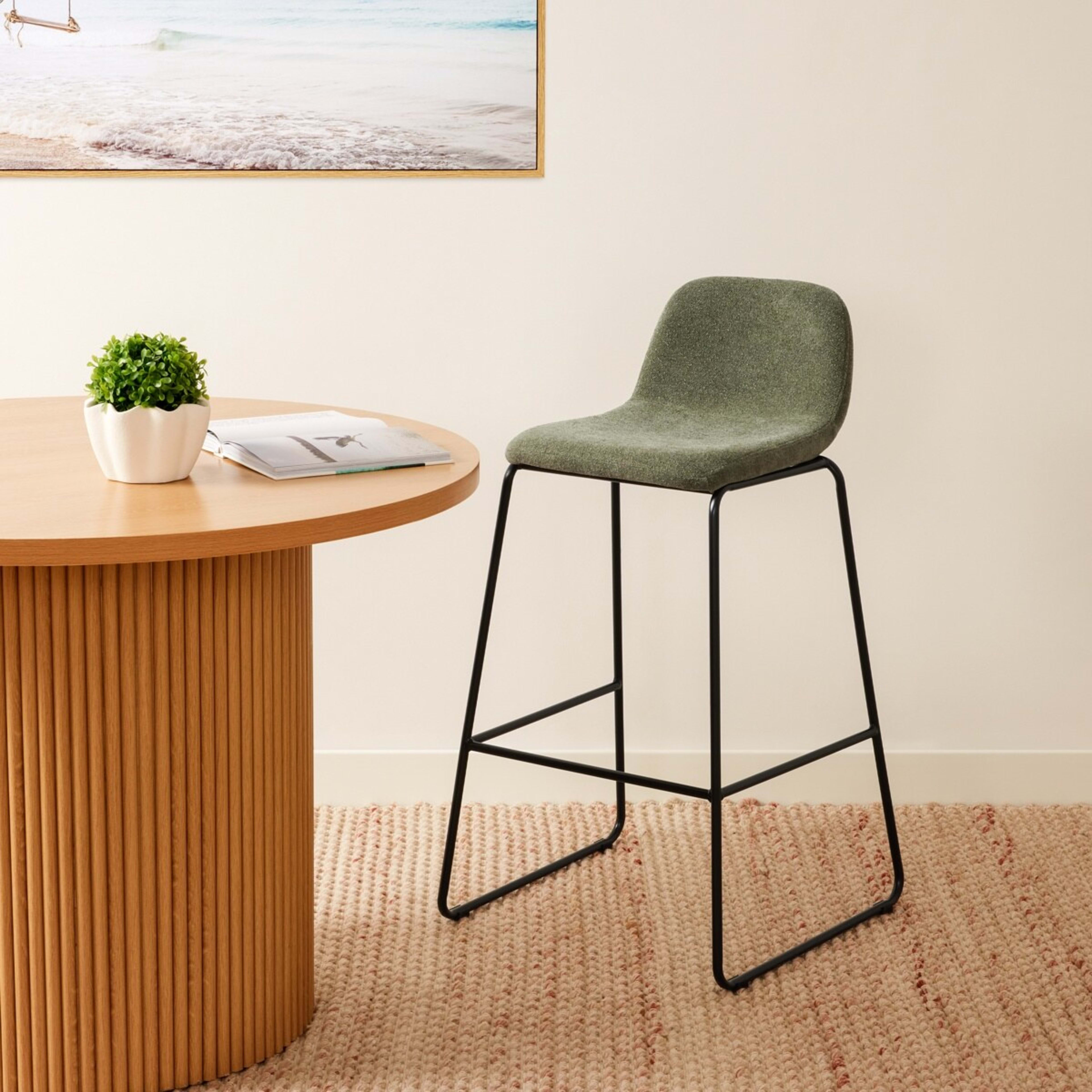 1 Chenille Stool - Green