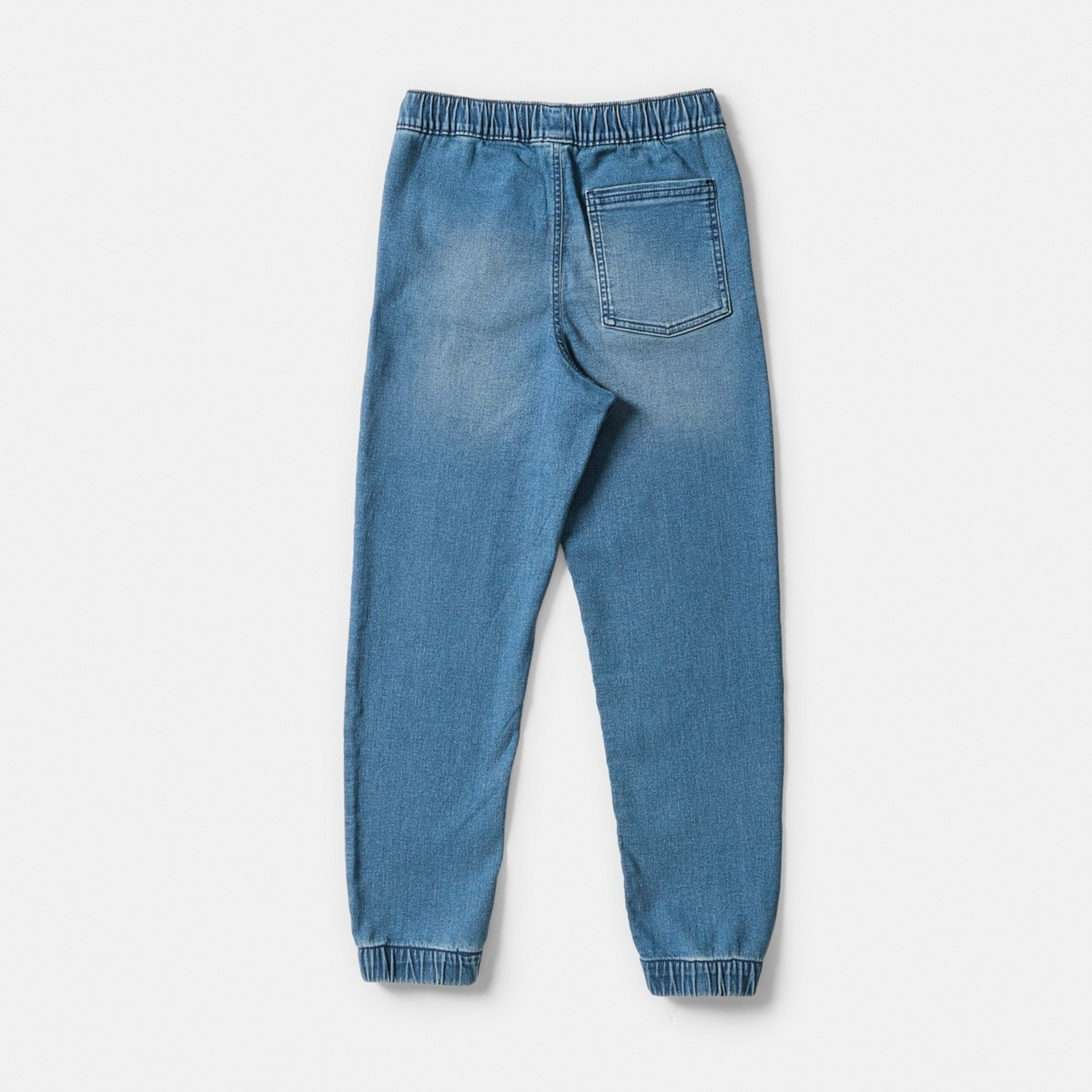 8 Pull-On Denim Jogger Jeans Mid Wash, 8 of 8