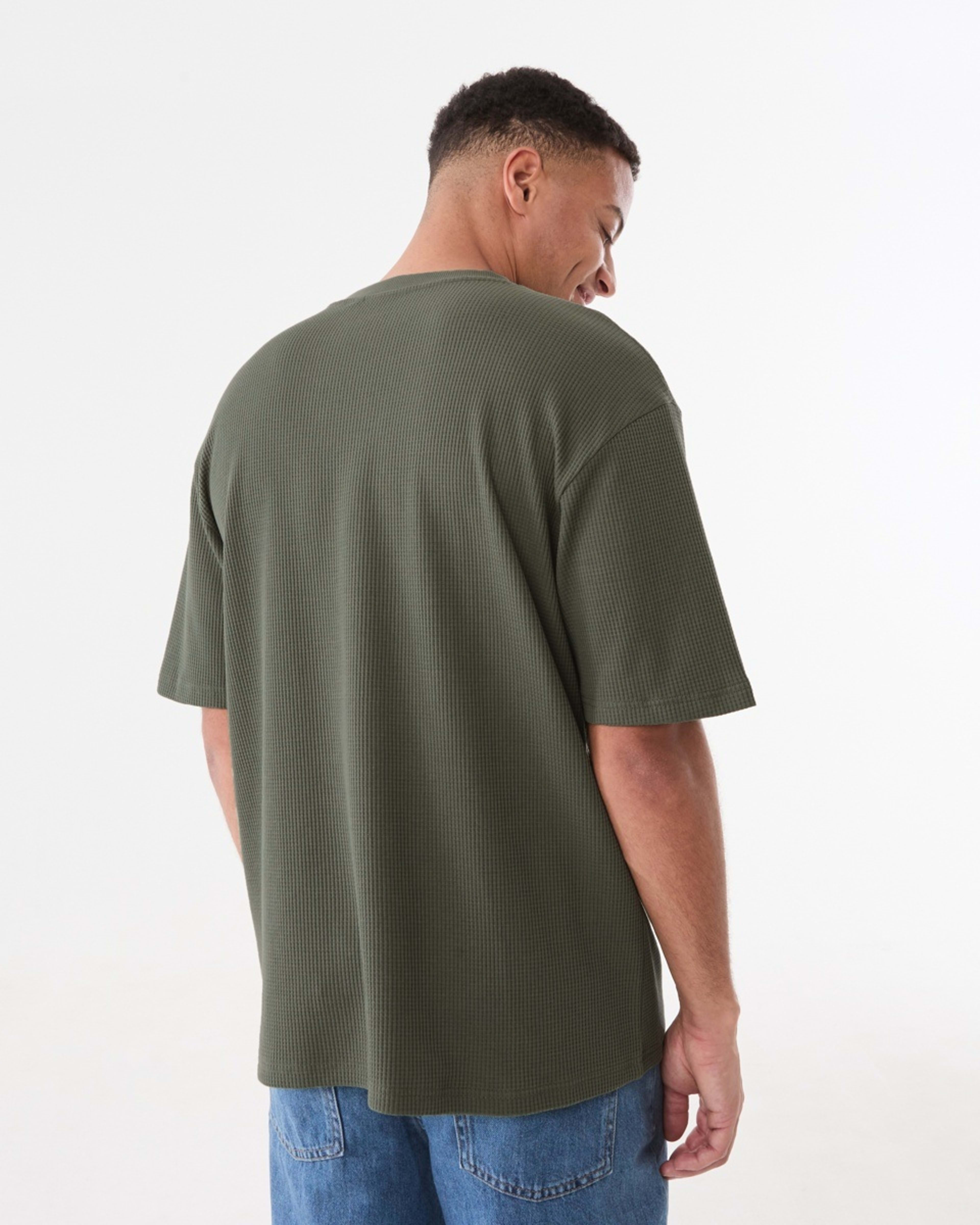 3 Oversized Waffle T-shirt BEETLE, 3 of 5