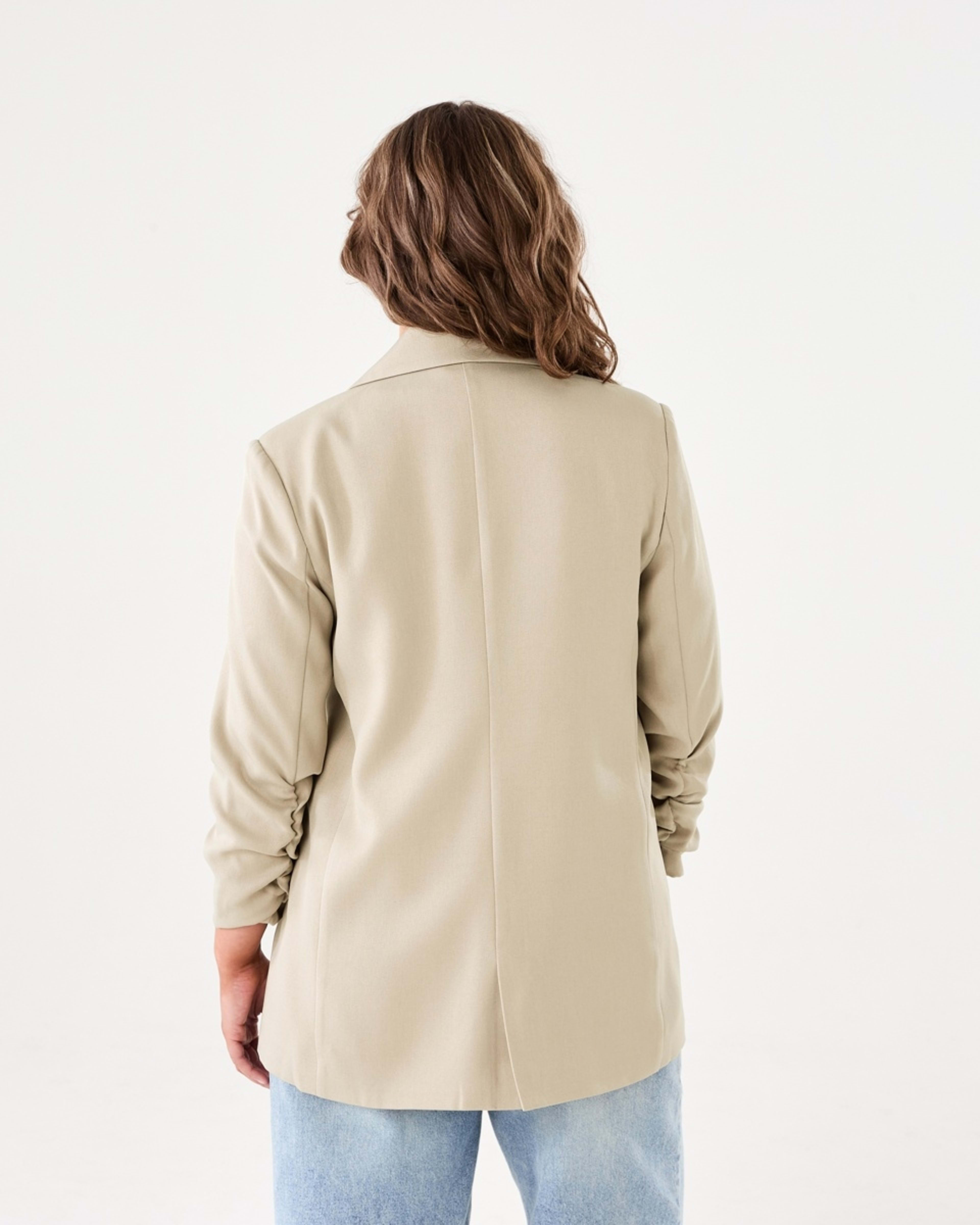 4 Ruched Sleeve Blazer DUNE BEIGE, 4 of 7