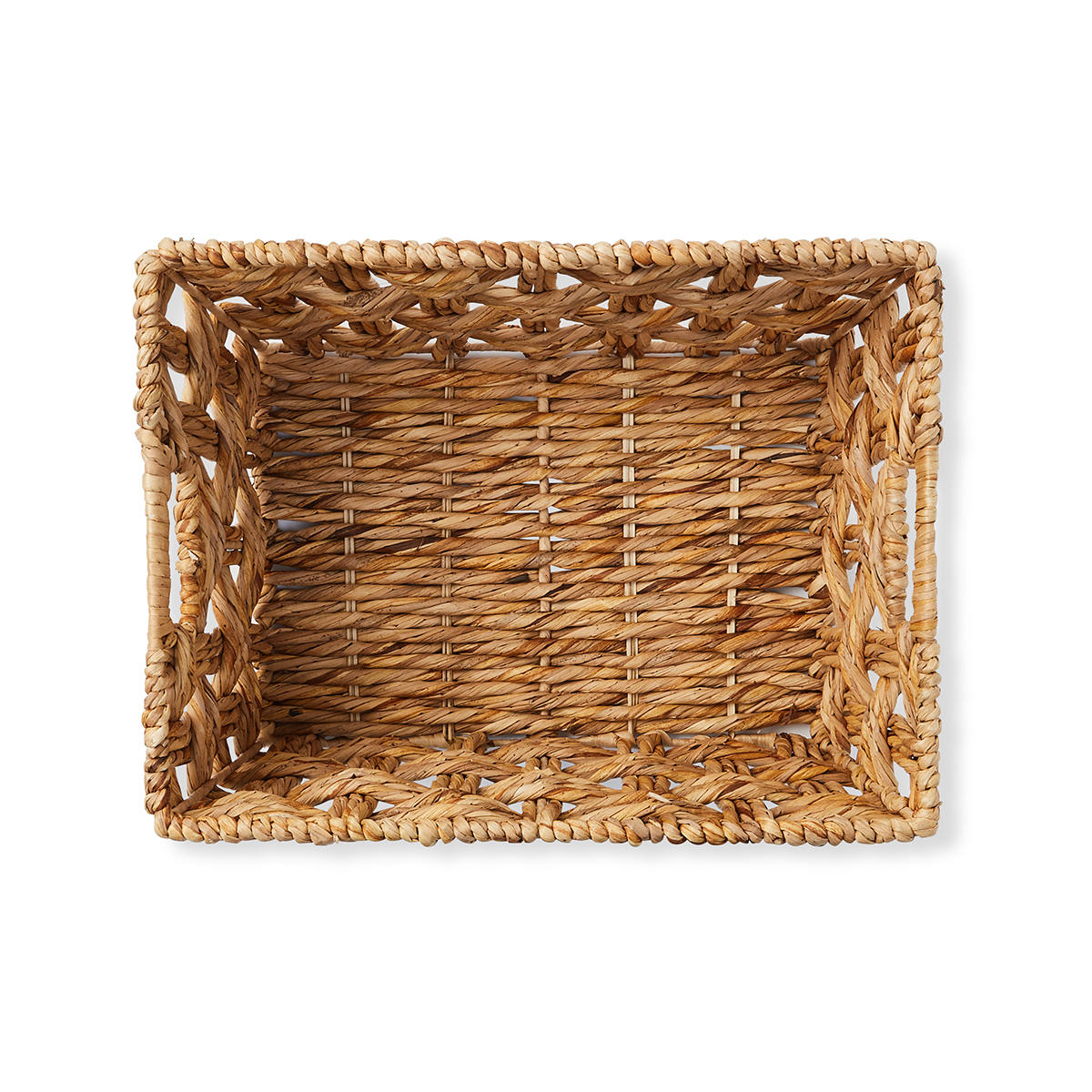 Rectangle Checkered Open Weave Basket - Natural - Kmart NZ