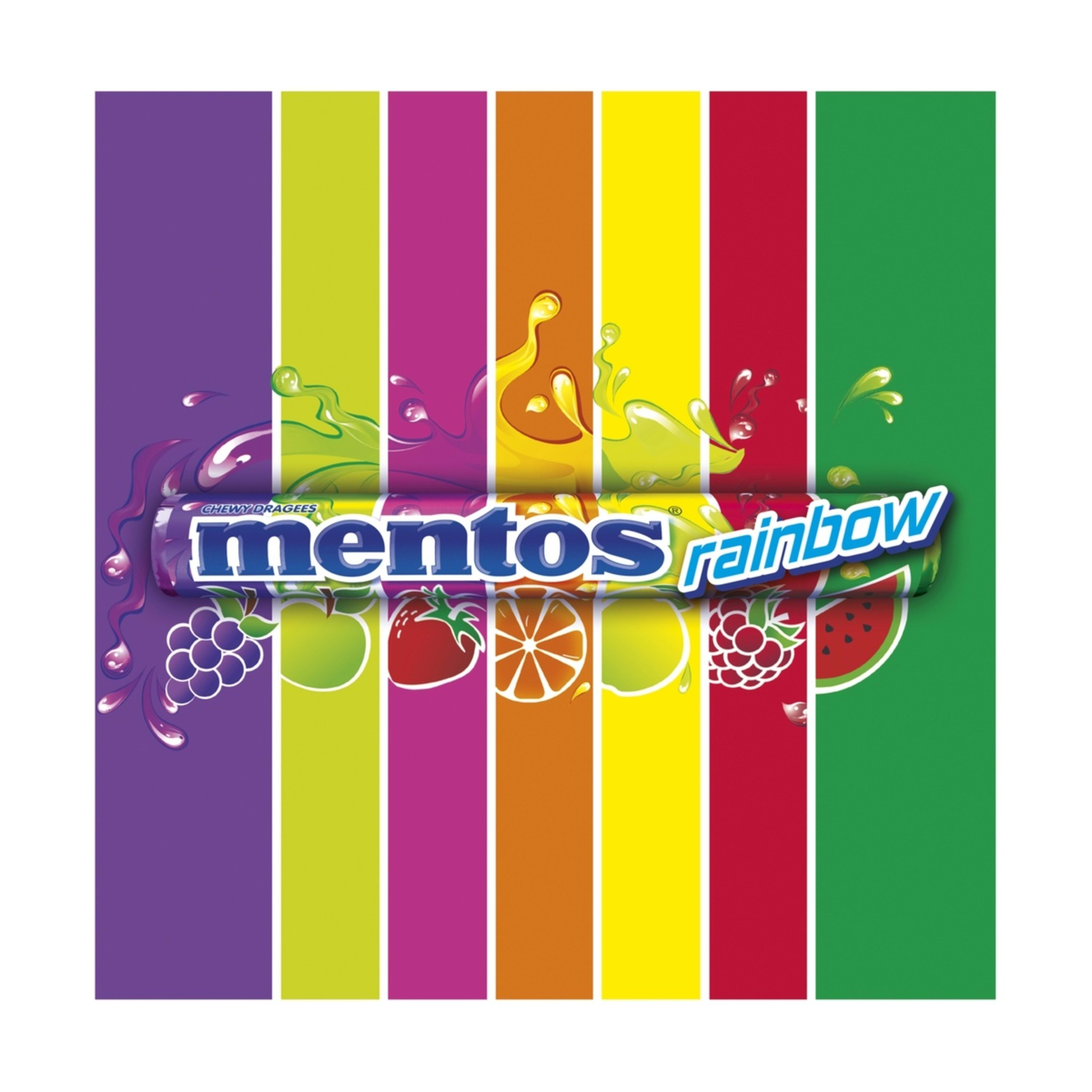 3 Mentos Candy Rainbow Roll Chewy Dragees 37.5g, 3 of 4