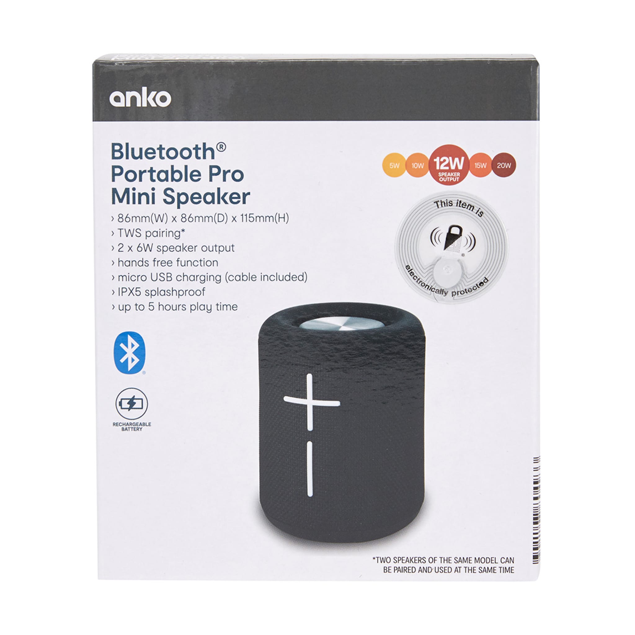 Bluetooth Portable Pro Mini Speaker Kmart
