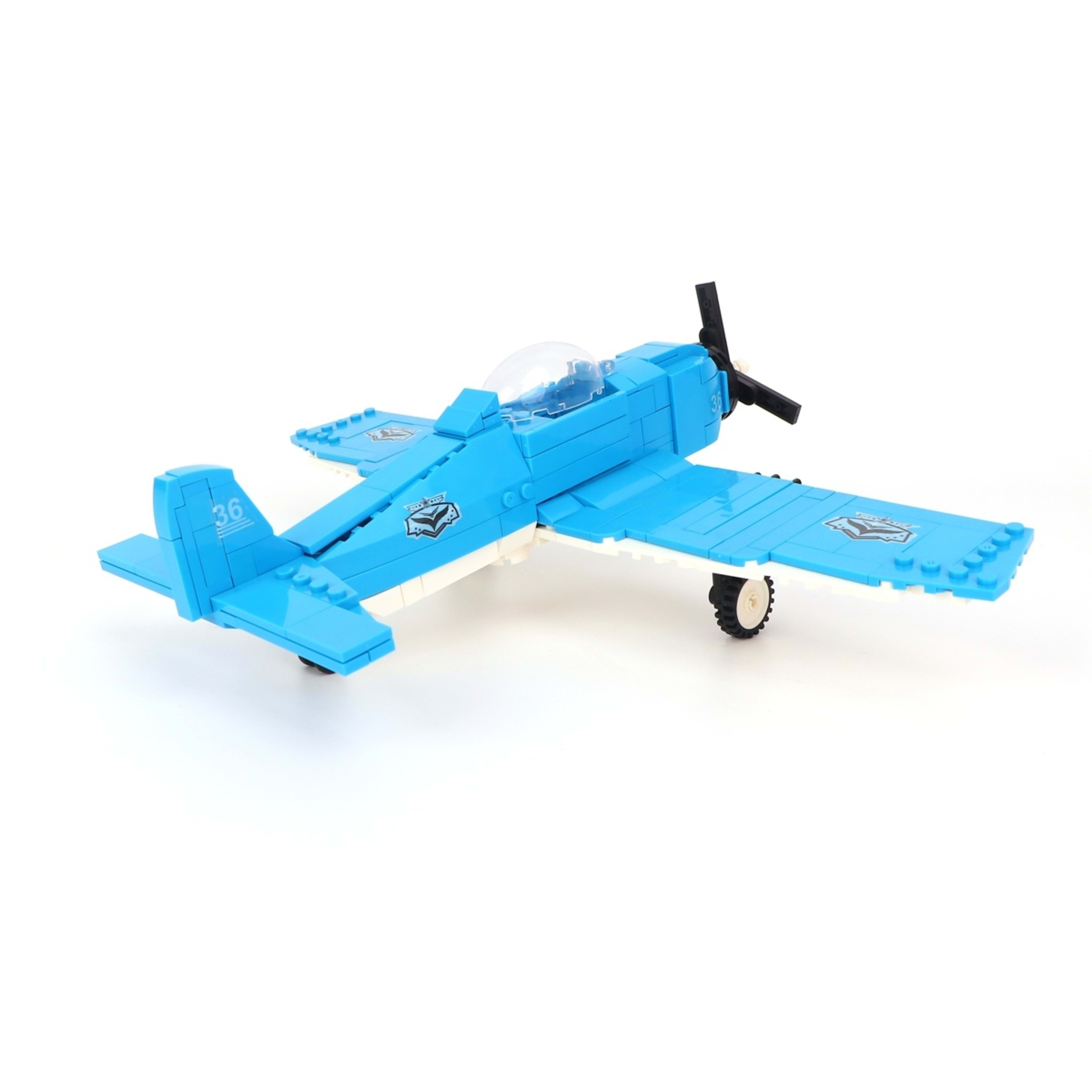 3 282 Piece Mini Blocks Vehicle Series: Retro Plane, 3 of 4
