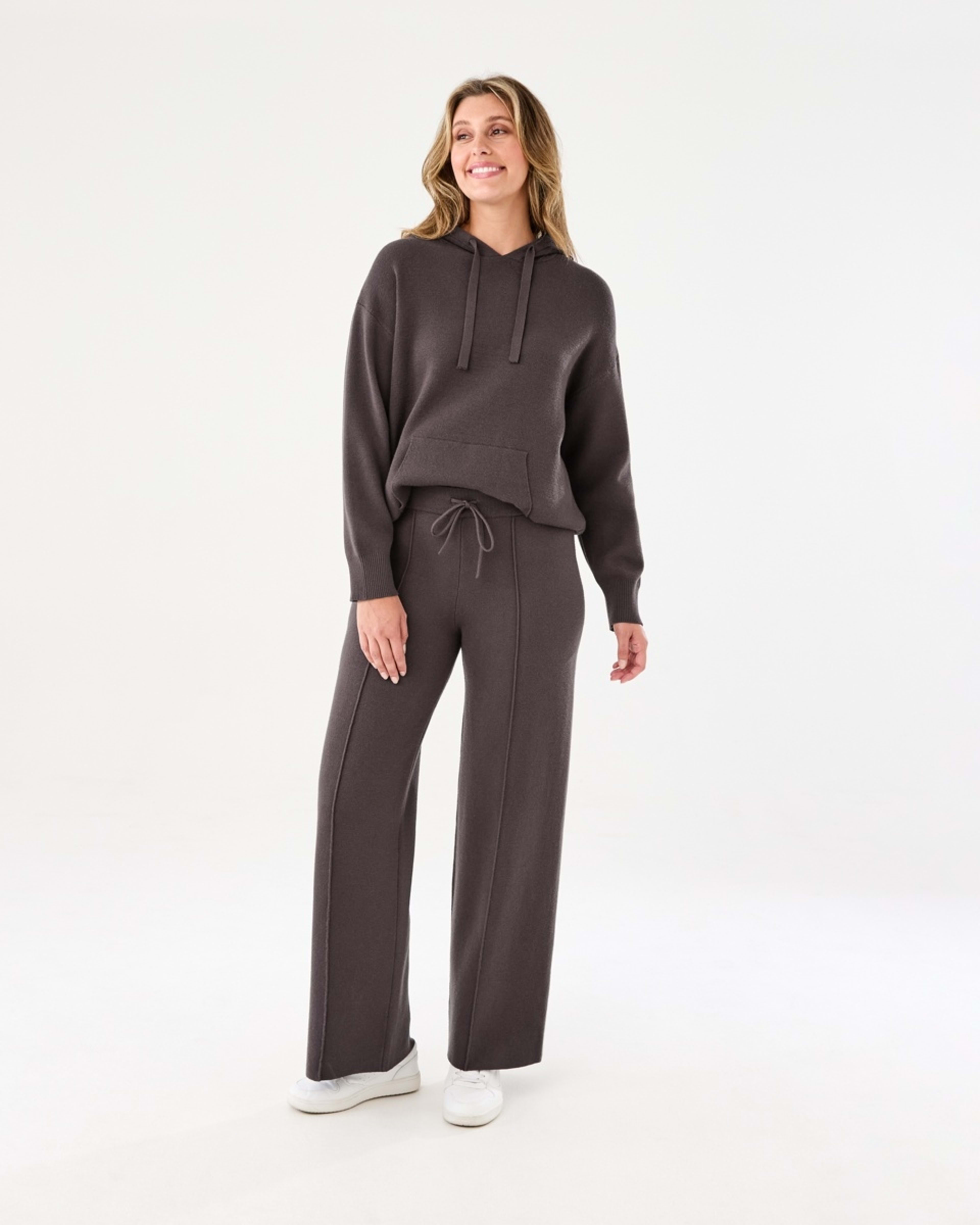 6 Seam Front True Knit Pants Espresso, 6 of 6