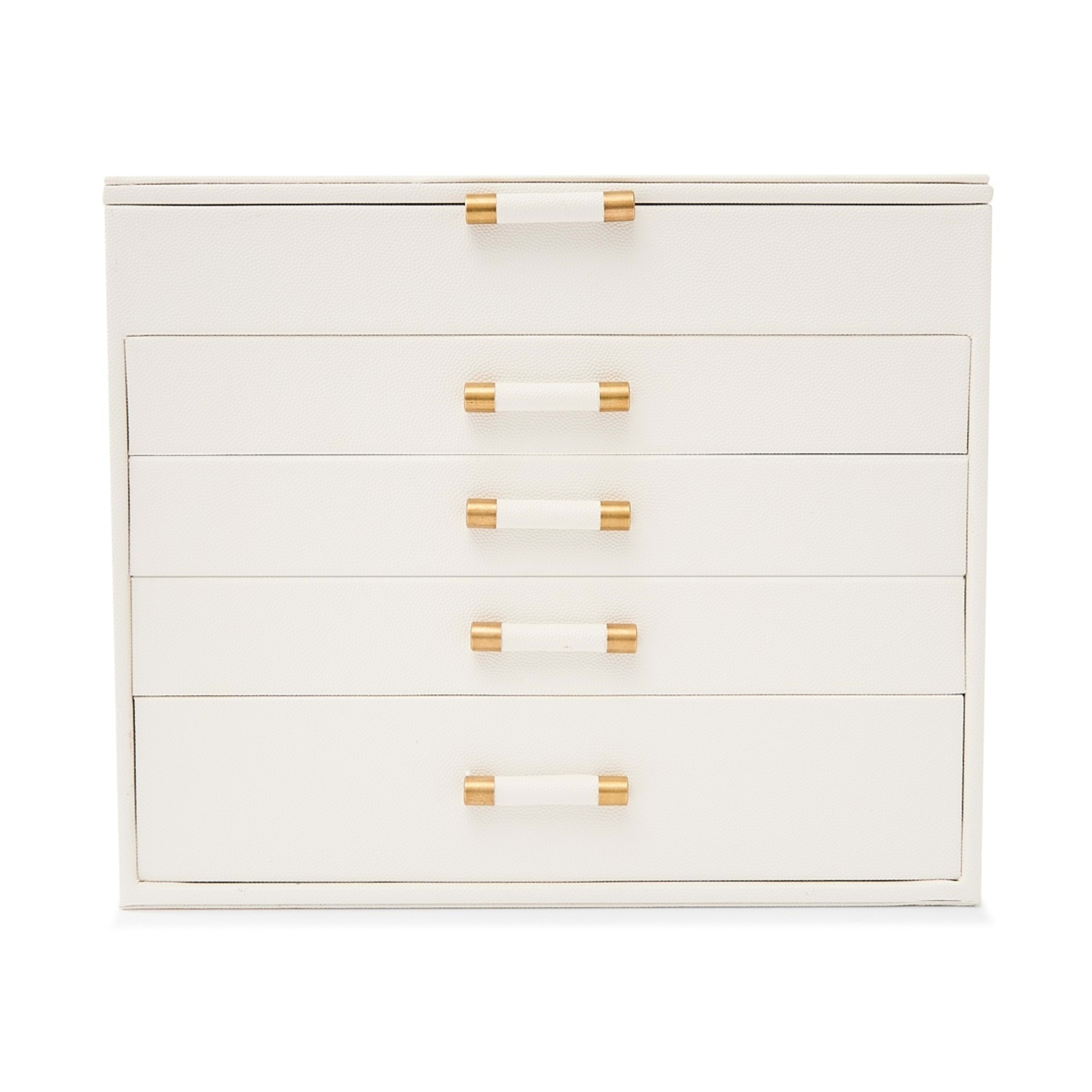 5 5 Tier Jewellery Box - Milky White, 5 of 9