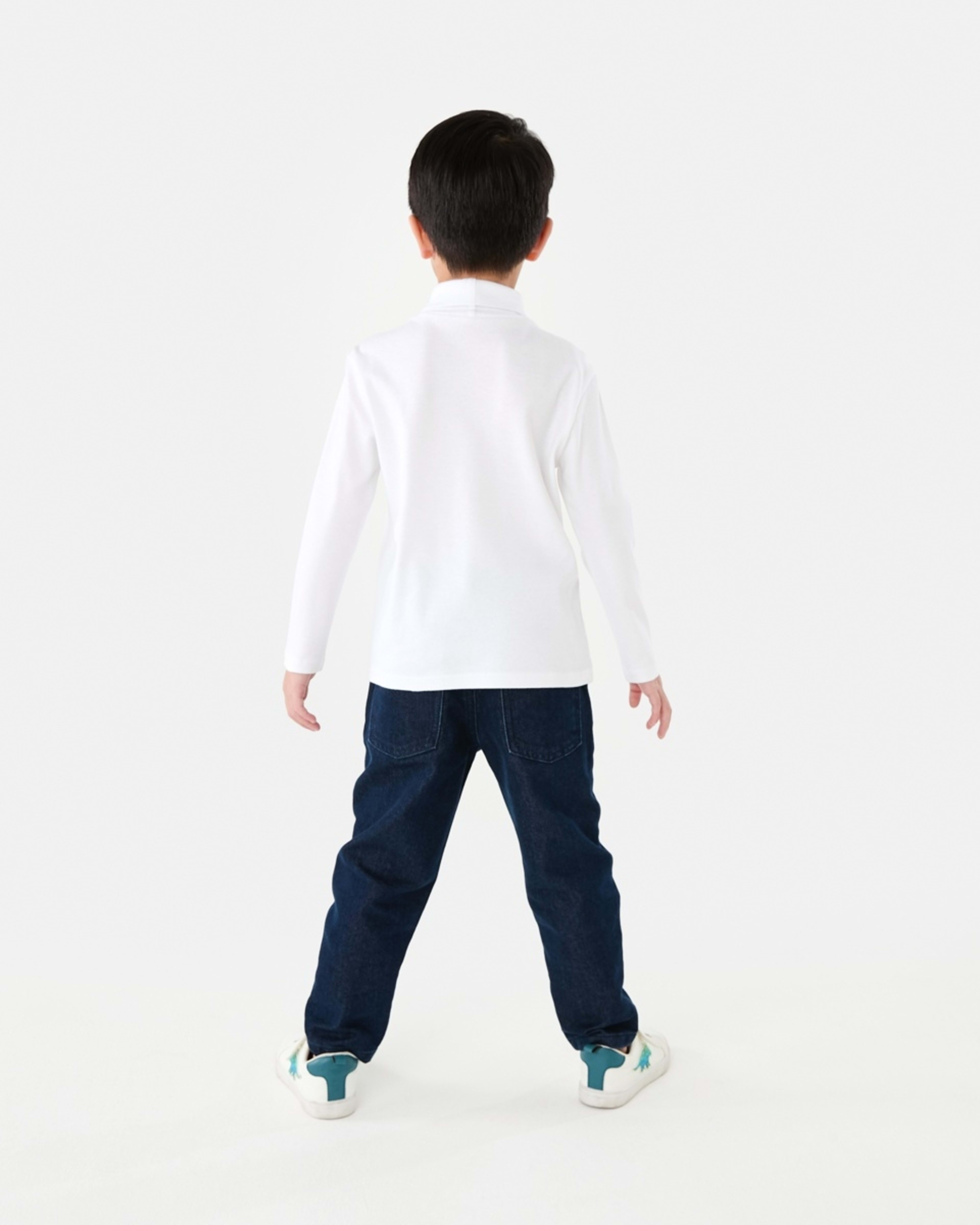 6 Long Sleeve Skivvy Top White, 6 of 8