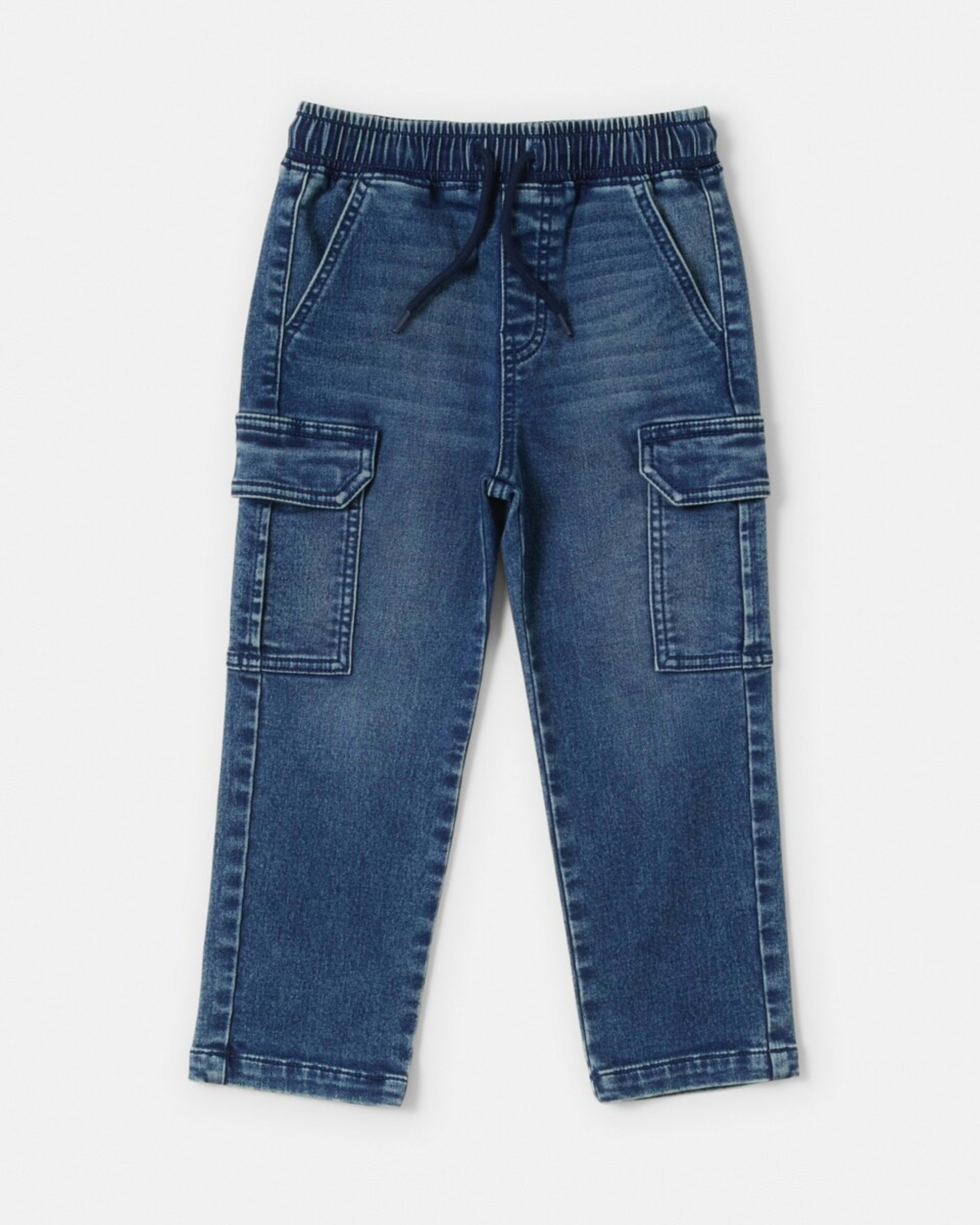 8 Denim Cargo Pants DARK WASH, 8 of 9