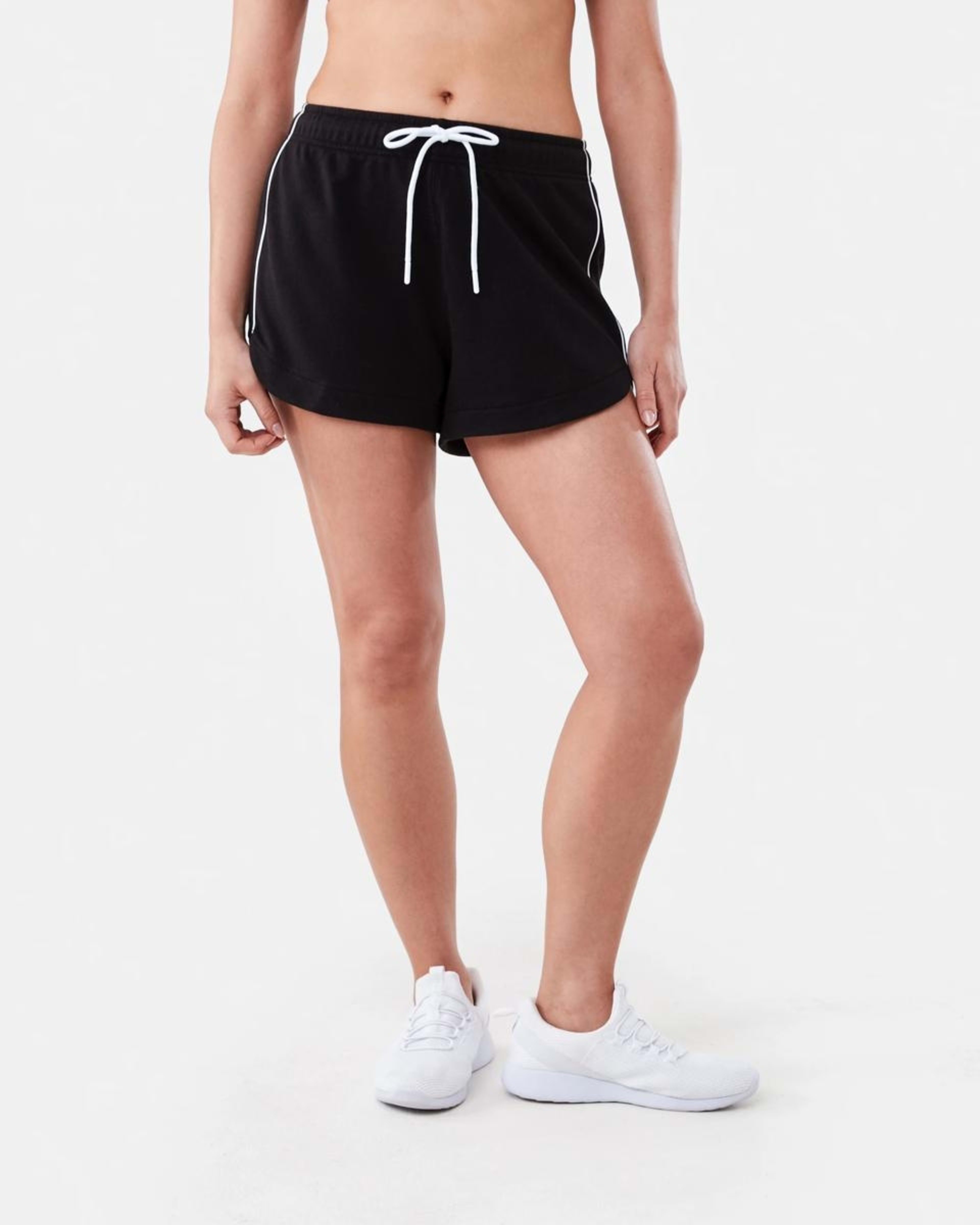 6 Active Womens Terry Sport Shorts Black, 6 of 6