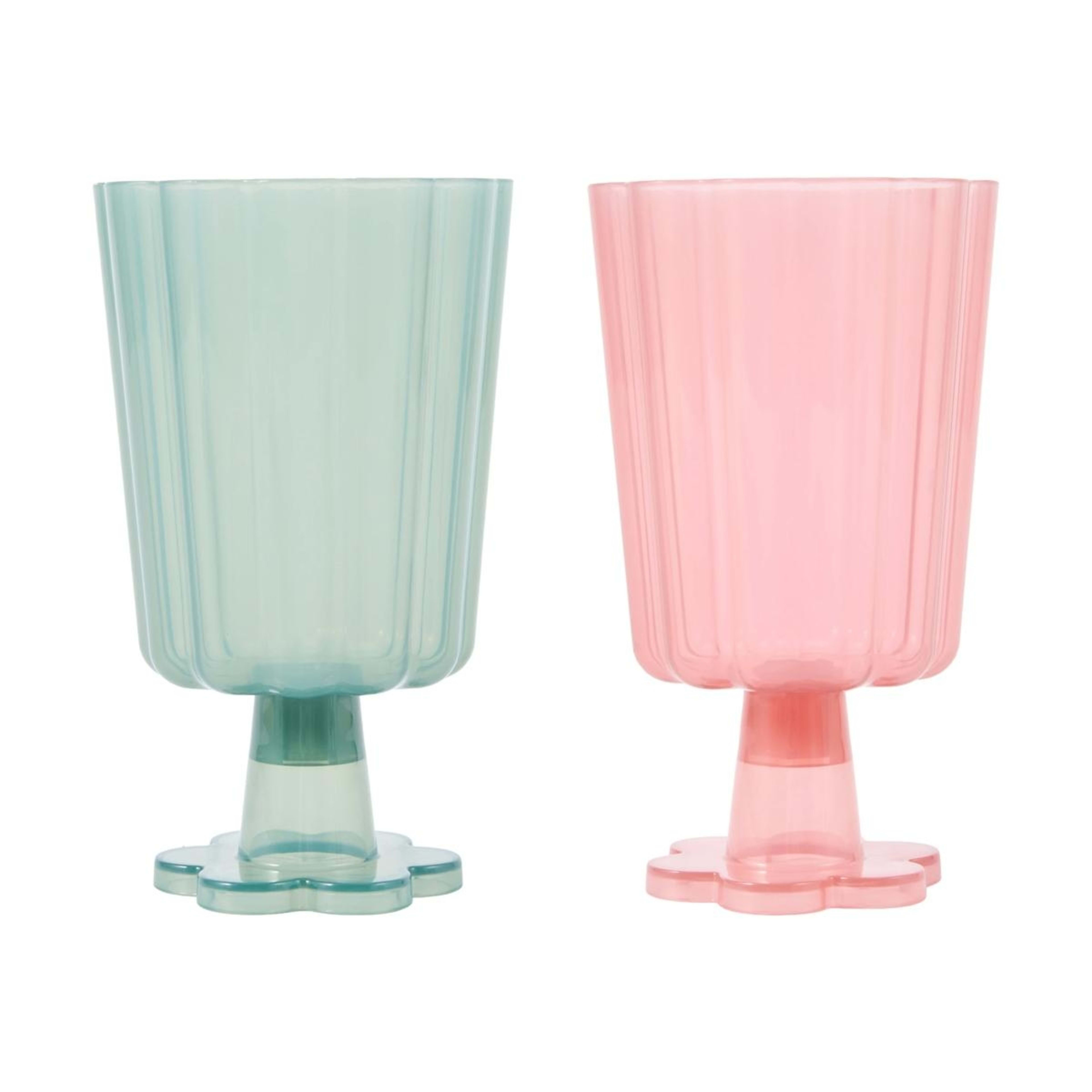 2 6 Piece Reusable Scalloped Stemmed Cups - Assorted, 2 of 4