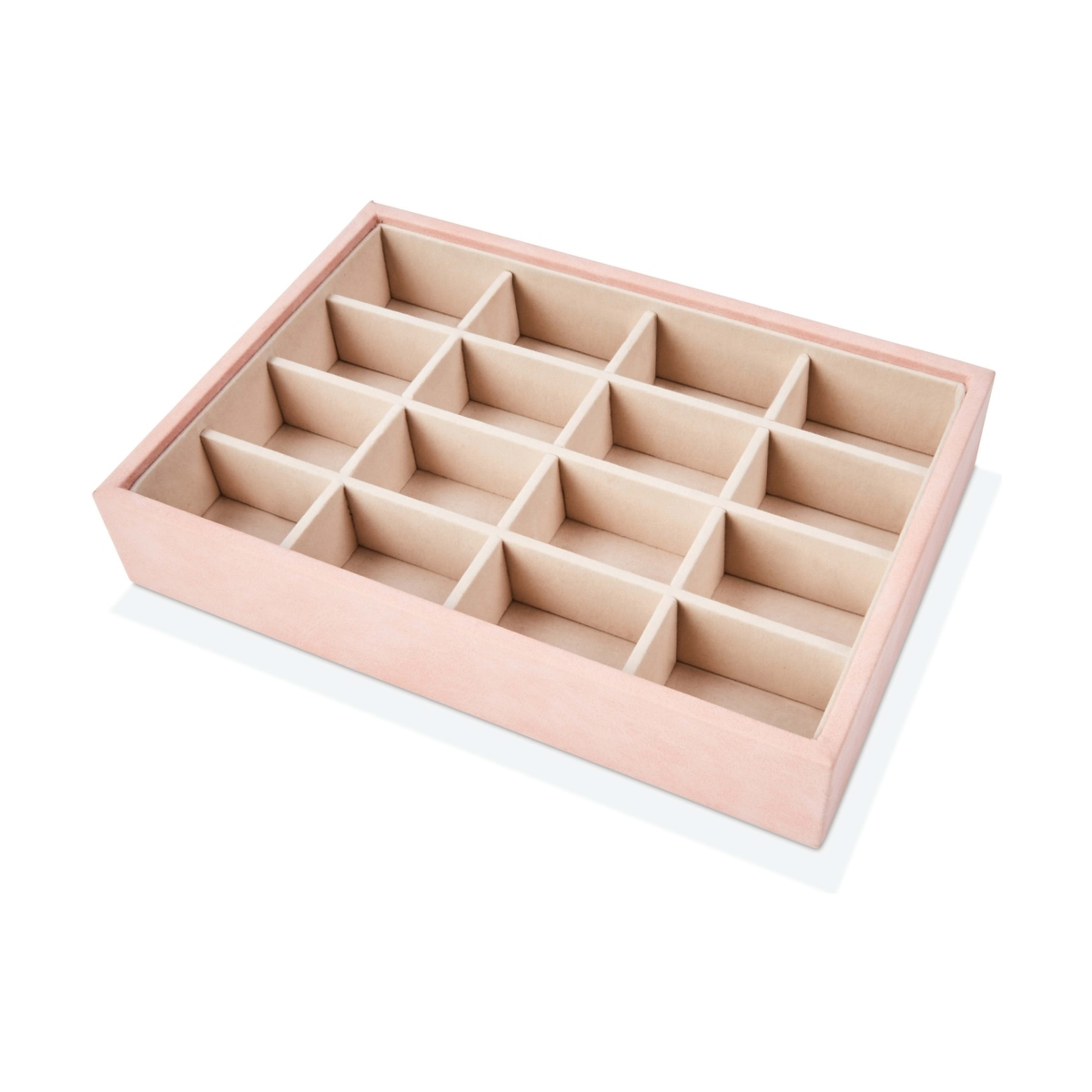Small 16 Section Jewellery Tray Pink Kmart