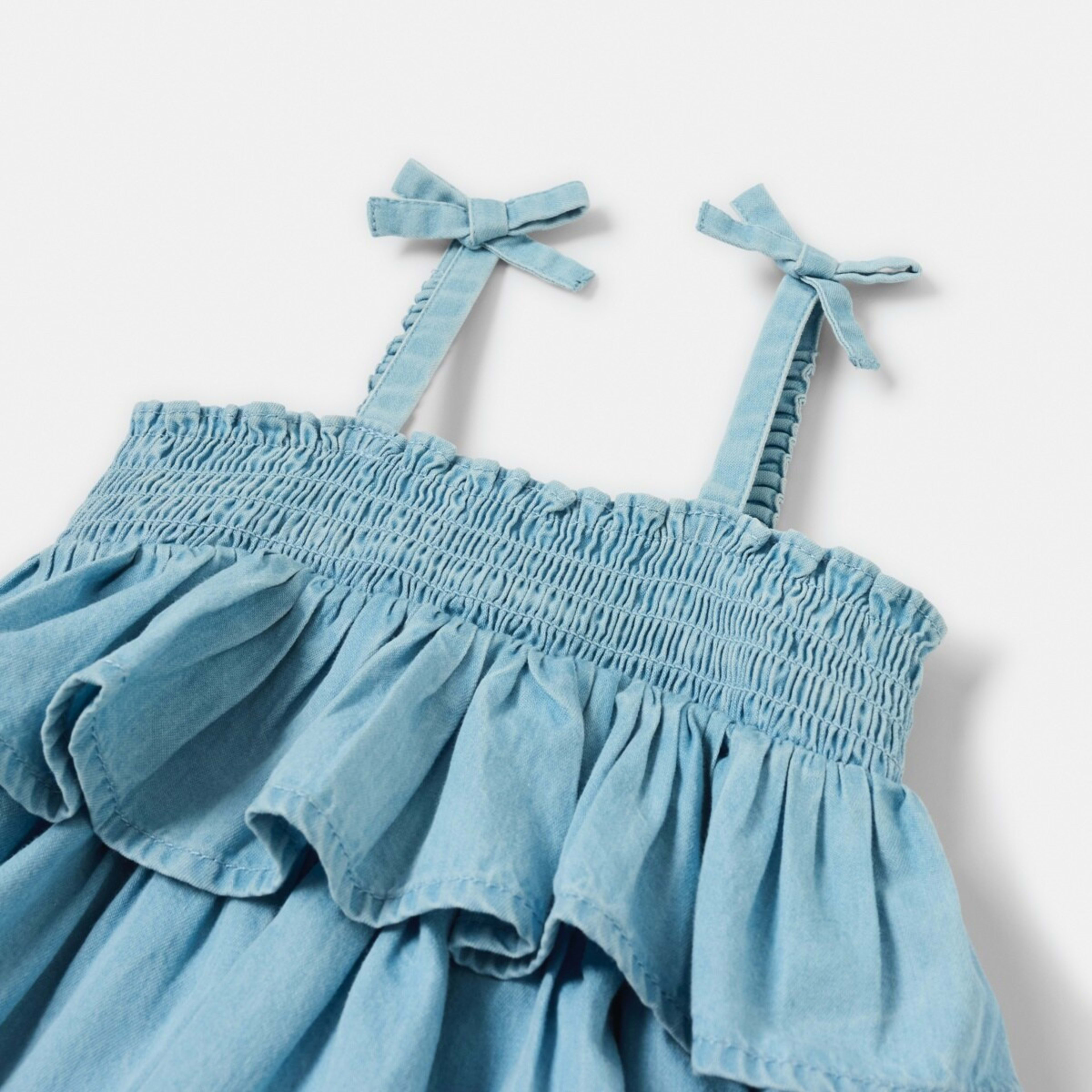 3 Frill Romper Chambray, 3 of 3