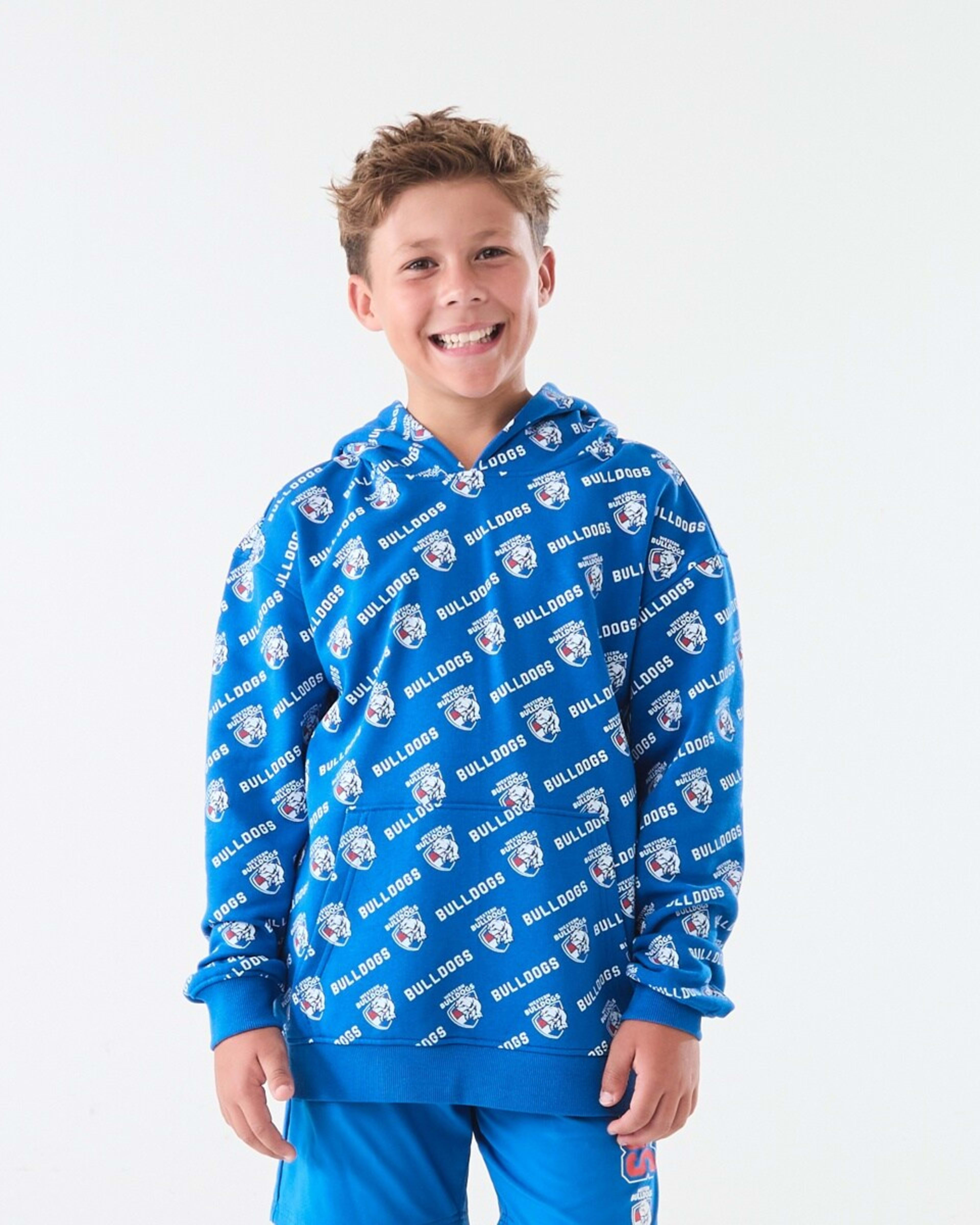 3 Official AFL Kids All Over Print Hoodie Bulldogs, 3 of 9