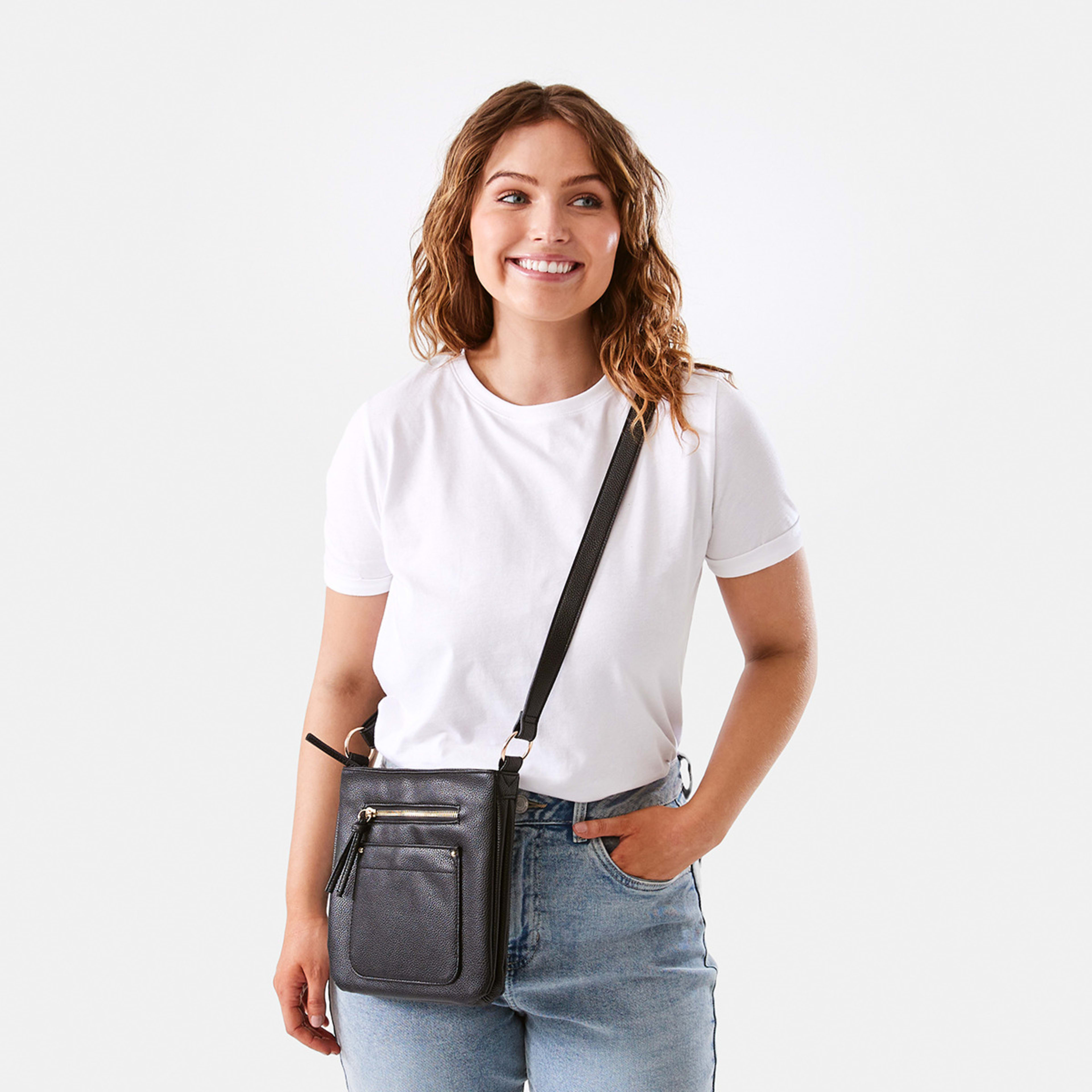 6 Butter Crossbody Bag Black, 6 of 6