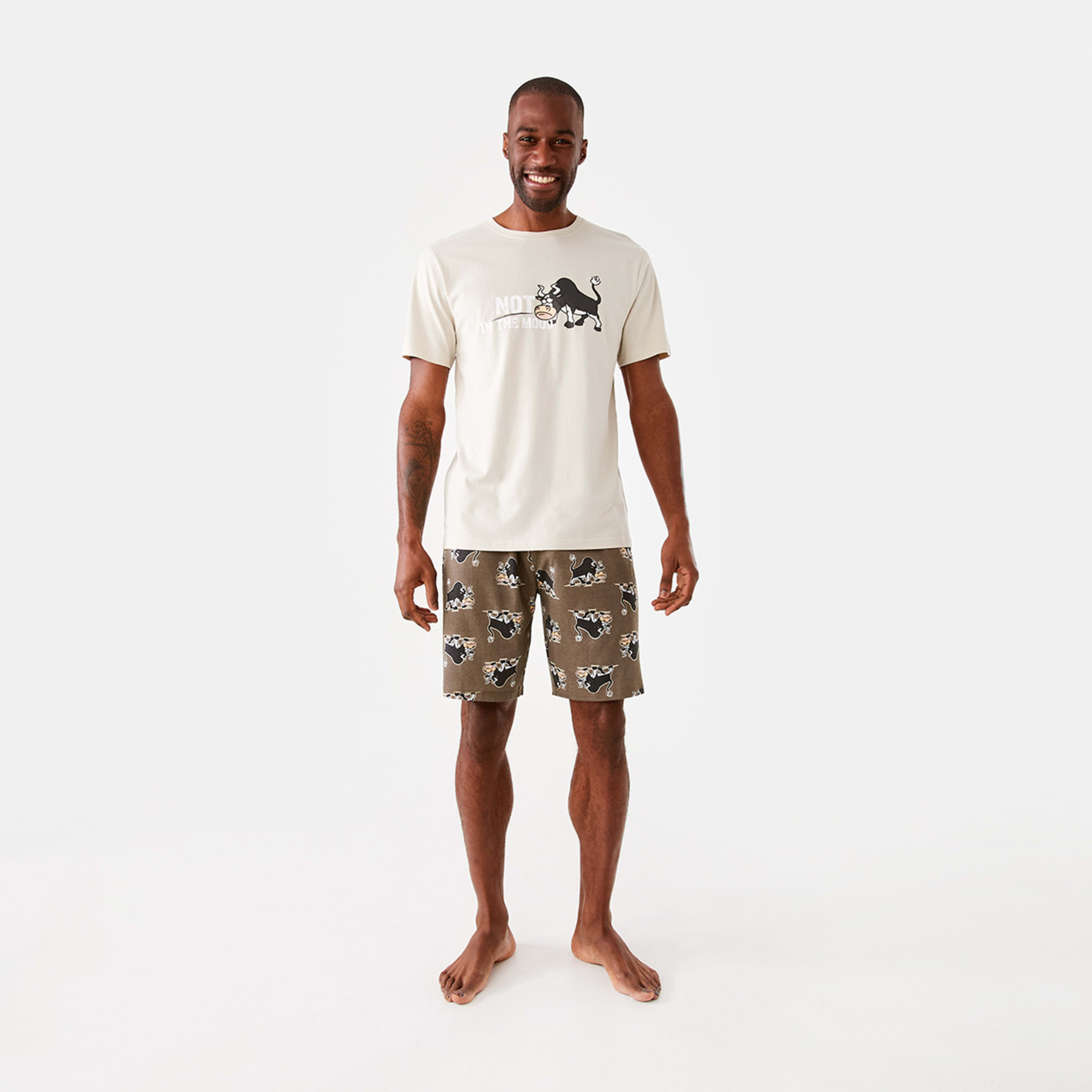 8 Short Sleeve Knit Short Pyjama Set In Themood, 8 of 8